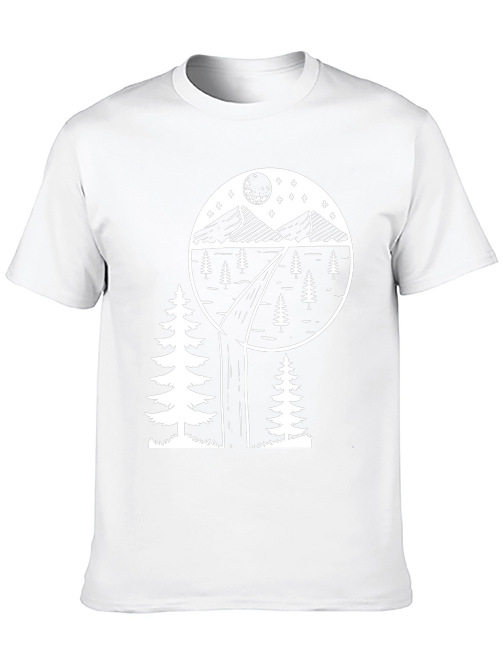 Nature Scene Graphic Tee - Black