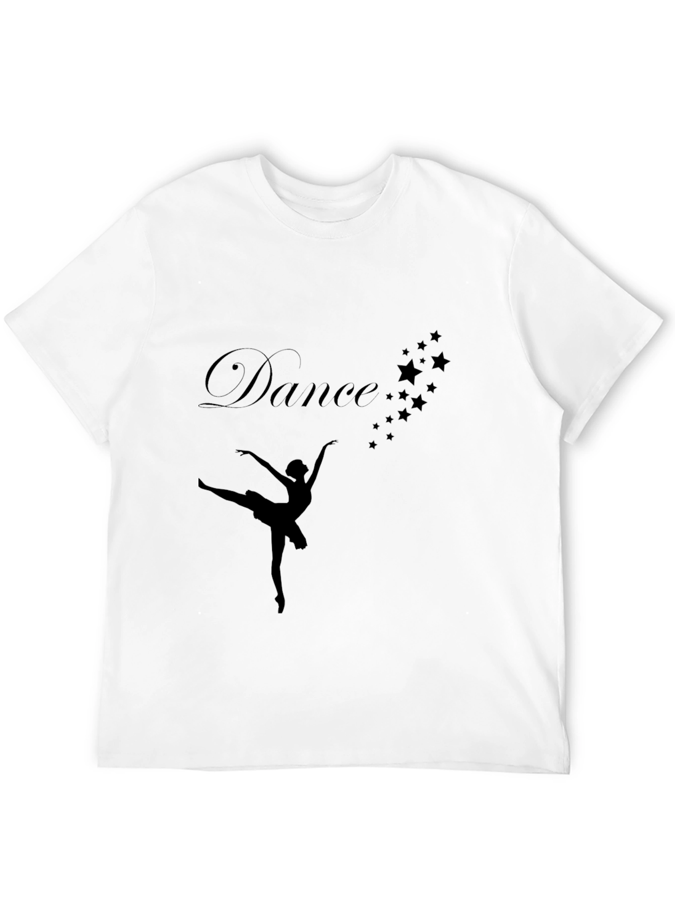 Dance Graphic Tee - Ballerina & Stars Black Shirt
