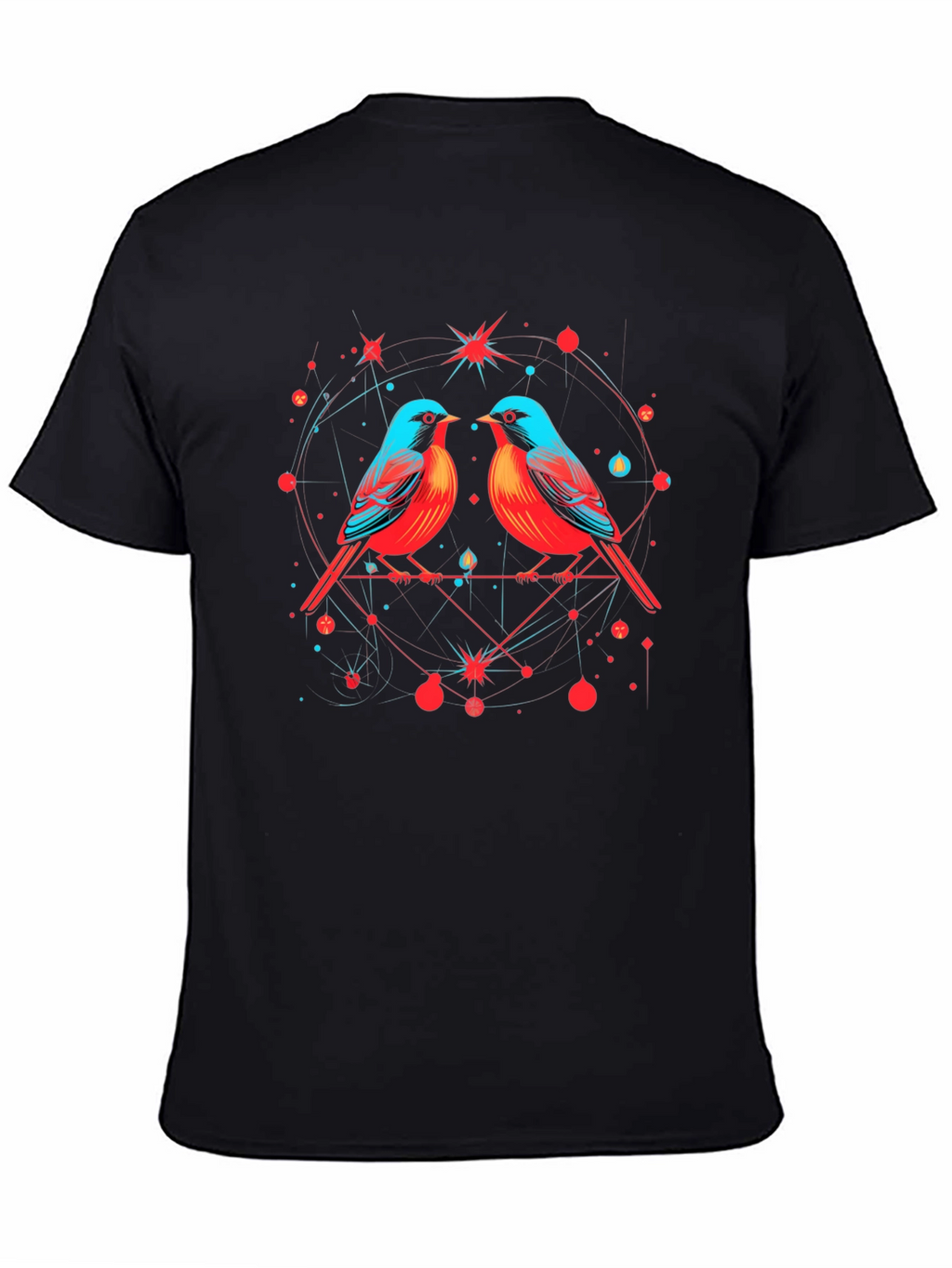 Birds in Love Graphic Tee - Black