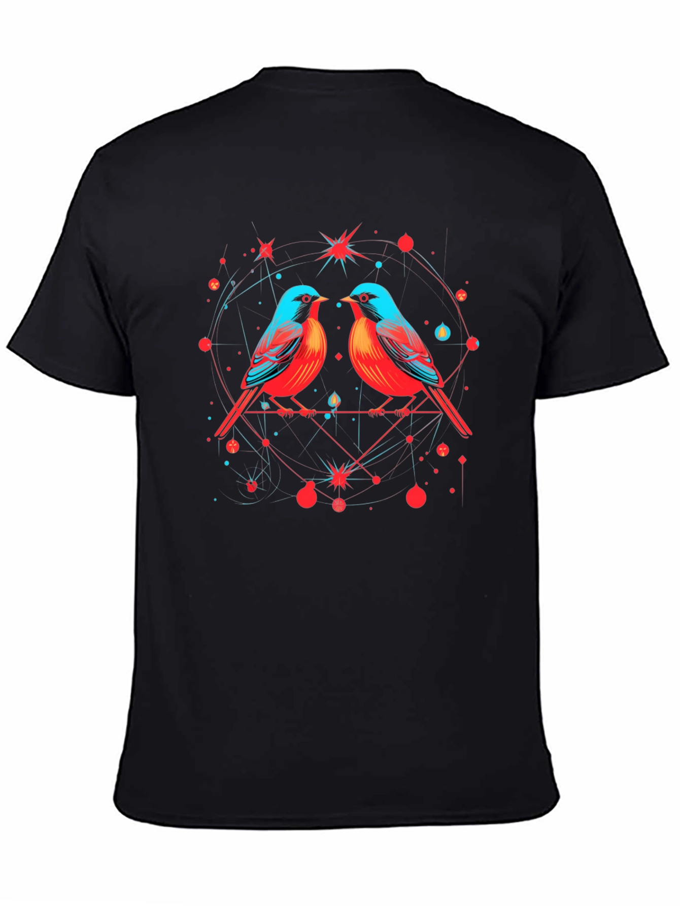 Birds in Love Graphic Tee - Black