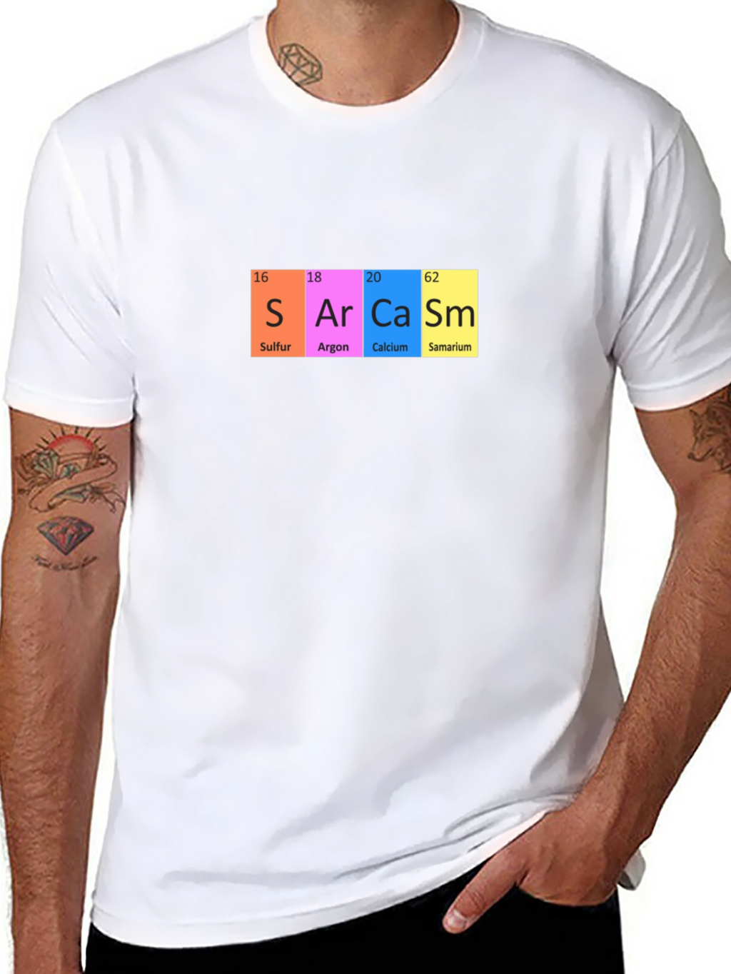 Sarcasm Periodic Table Funny Graphic T-Shirt