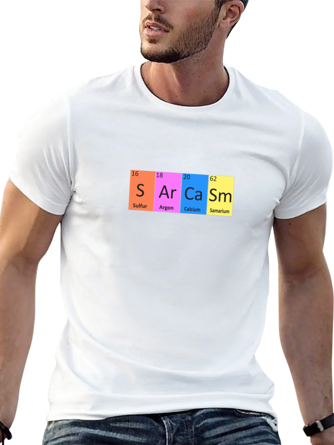 Sarcasm Periodic Table Funny Graphic T-Shirt