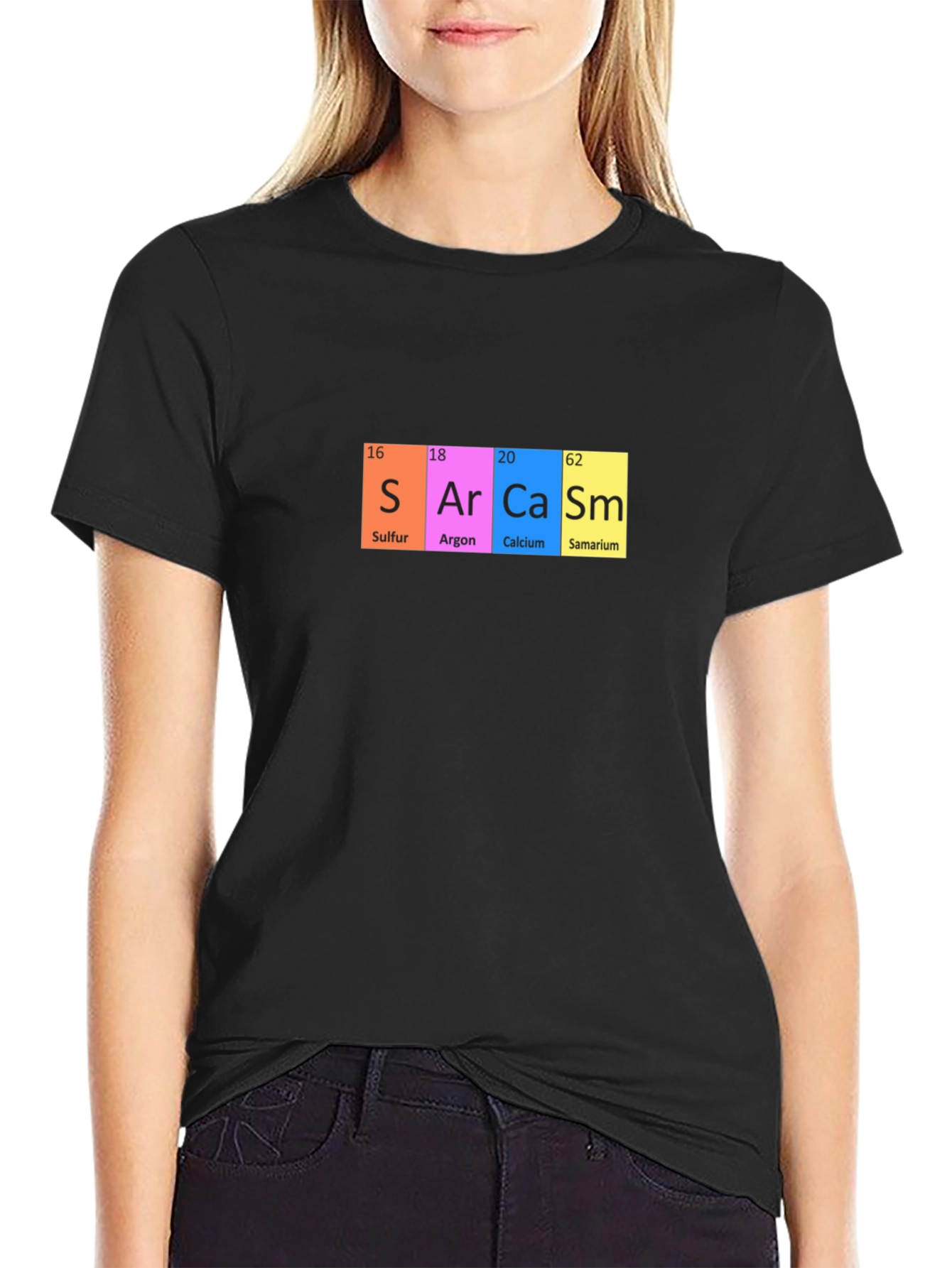 Sarcasm Periodic Table Funny Graphic T-Shirt
