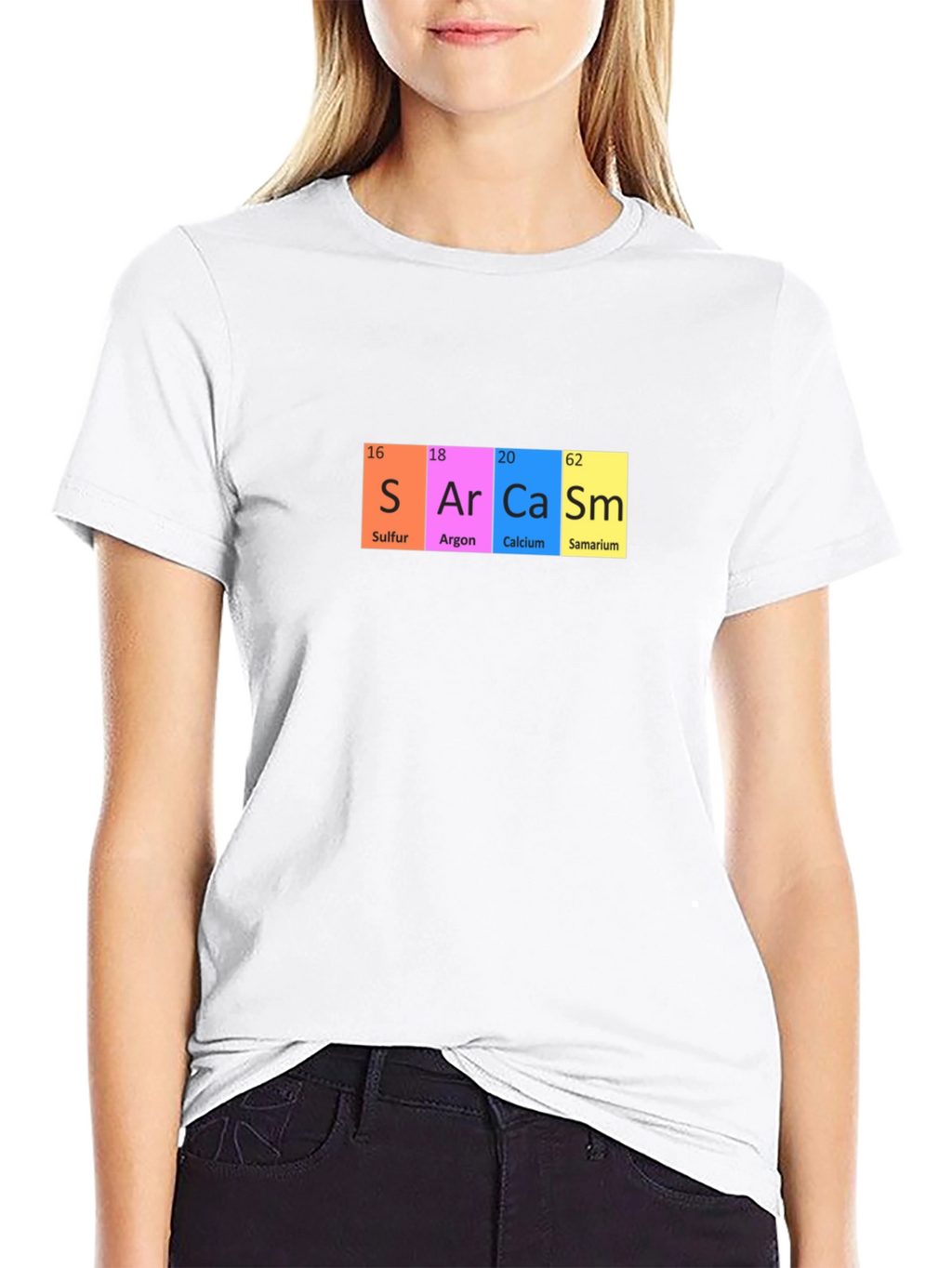 Sarcasm Periodic Table Funny Graphic T-Shirt
