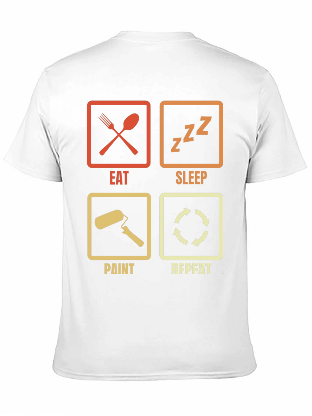 Eat Sleep Paint Repeat Black Graphic Tee