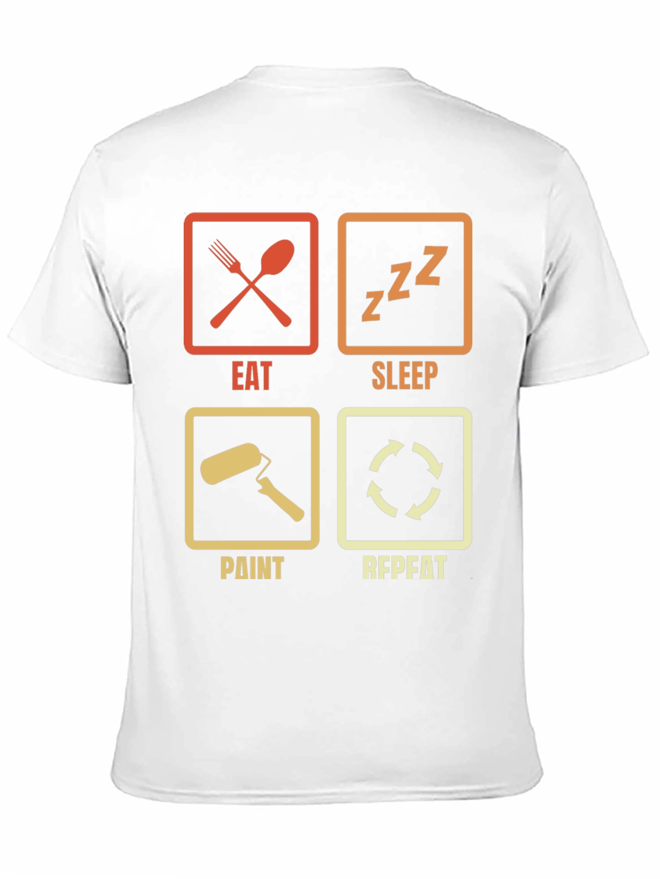 Eat Sleep Paint Repeat Black Graphic Tee