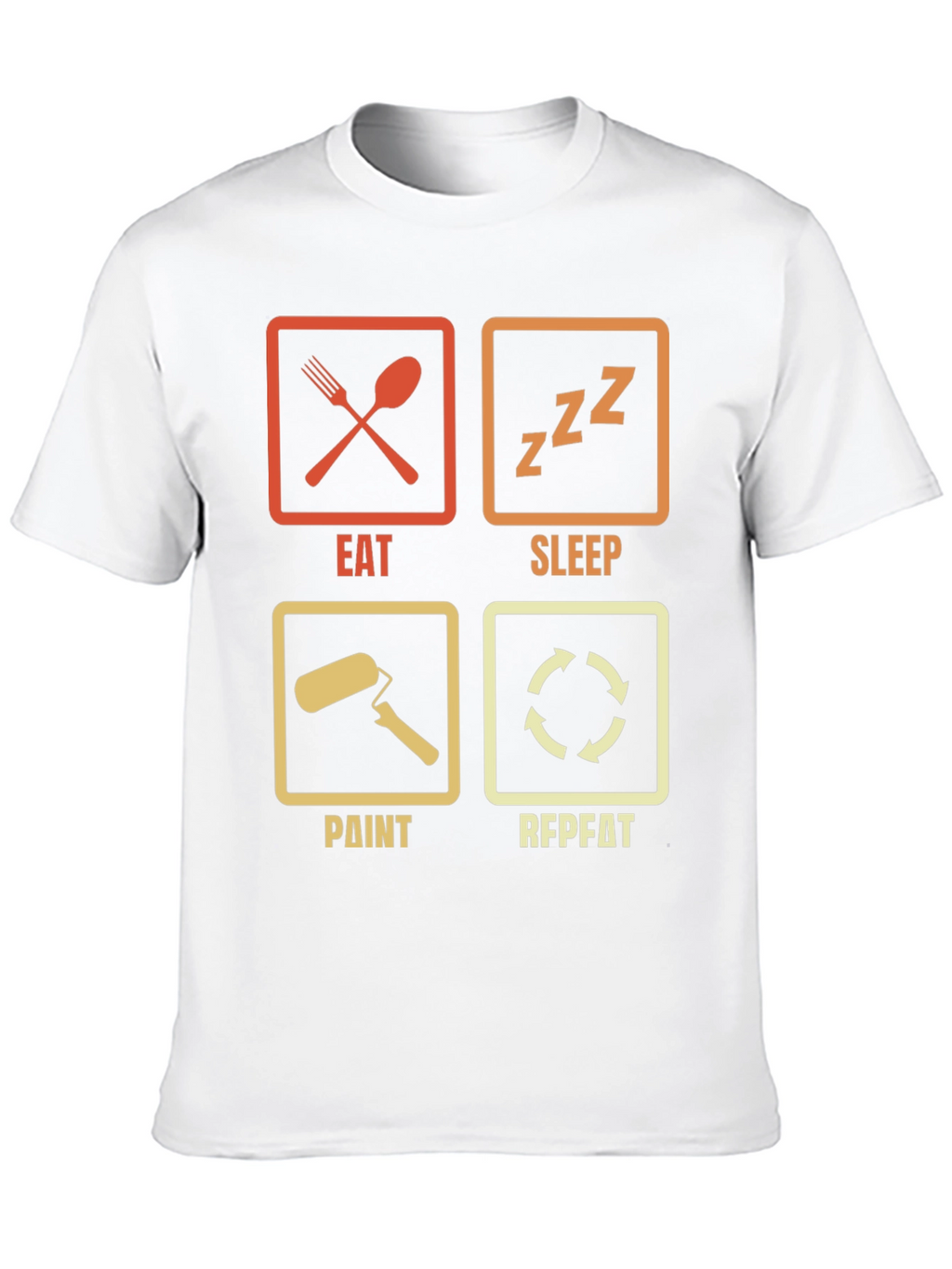 Eat Sleep Paint Repeat Black Graphic Tee