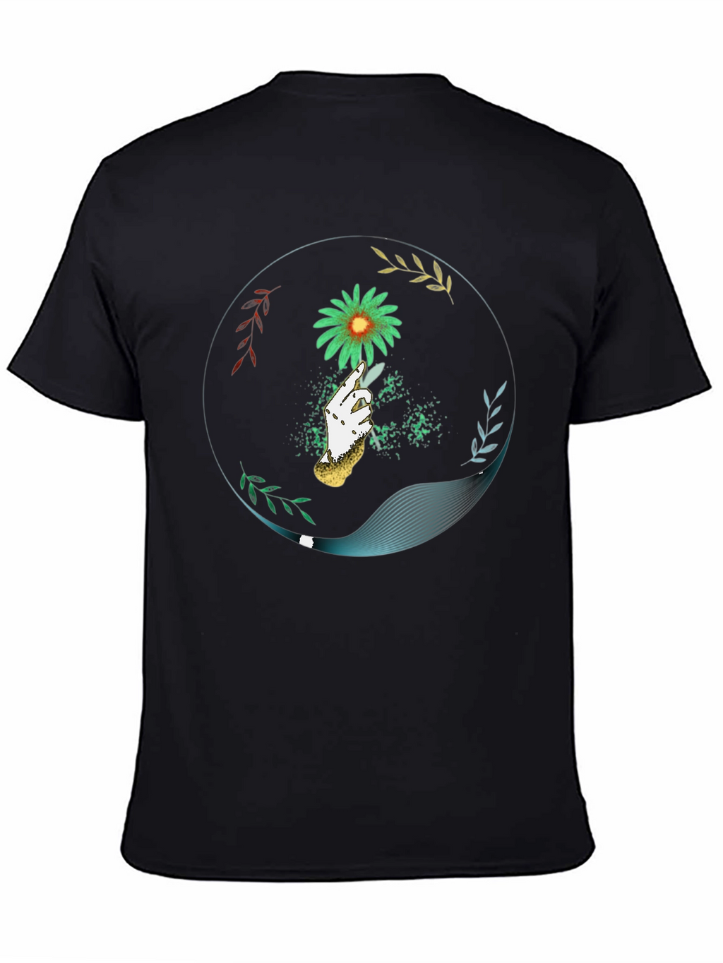 Floral Hand Graphic Tee - Unique Style