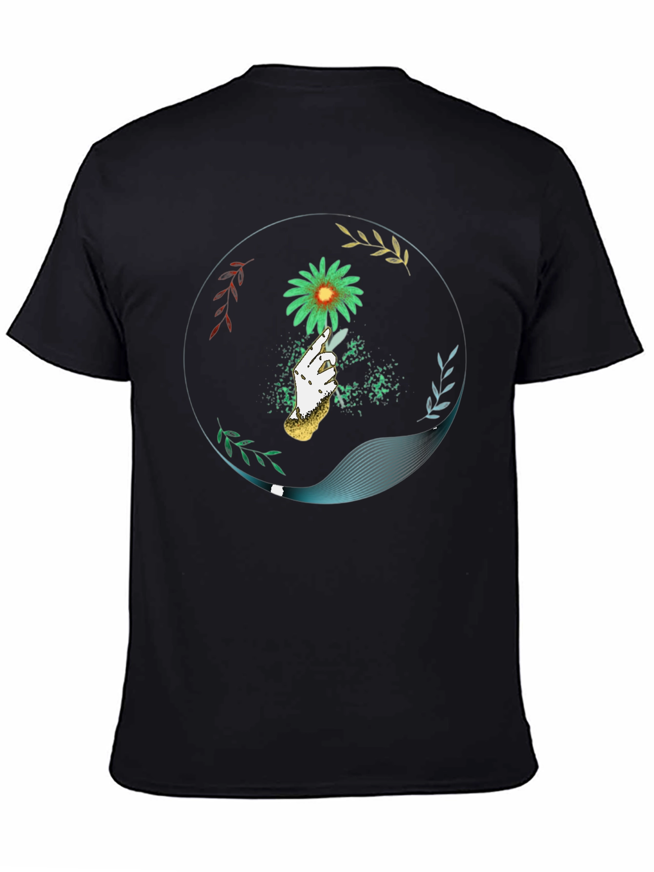 Floral Hand Graphic Tee - Unique Style