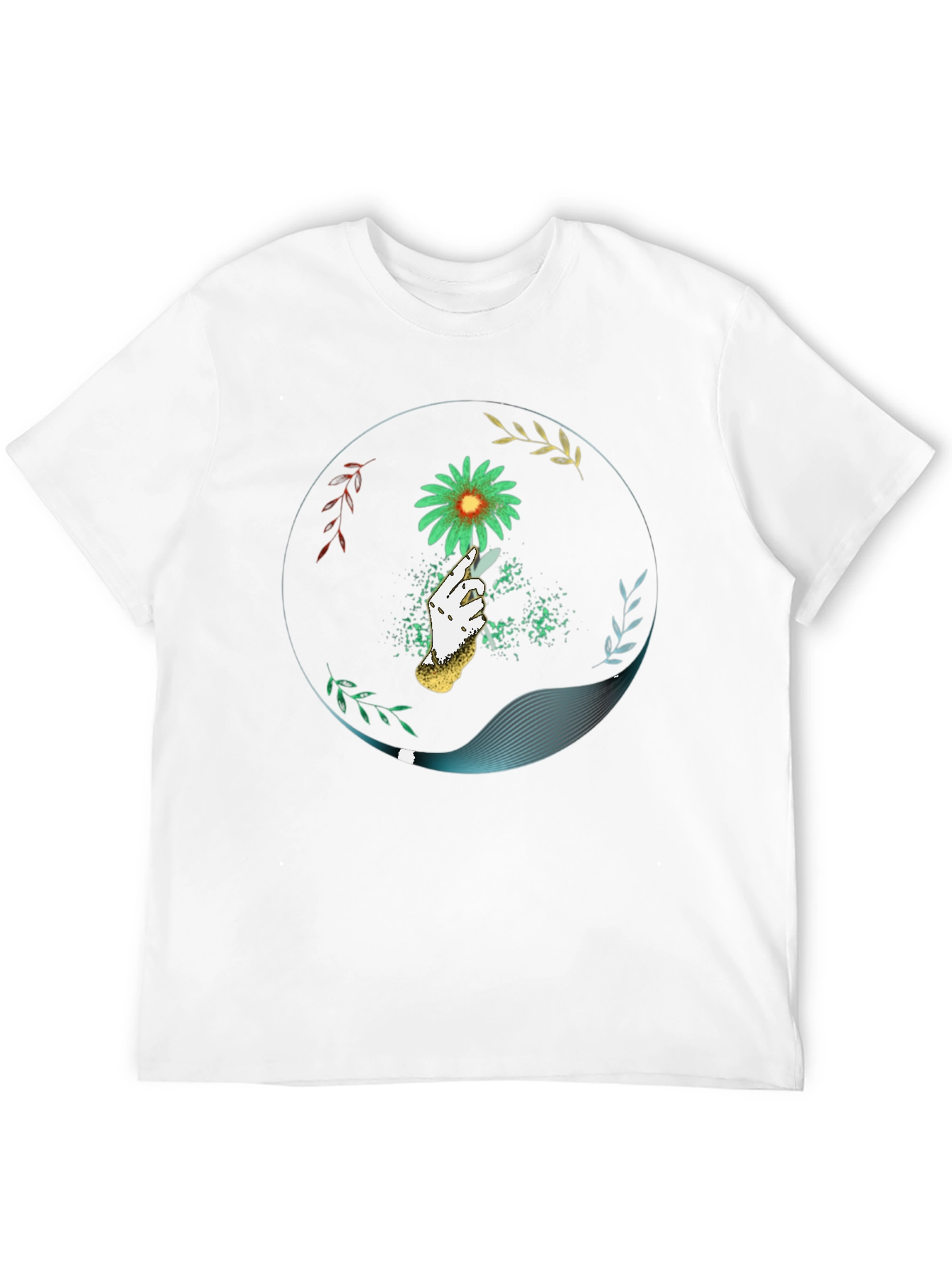 Floral Hand Graphic Tee - Unique Style