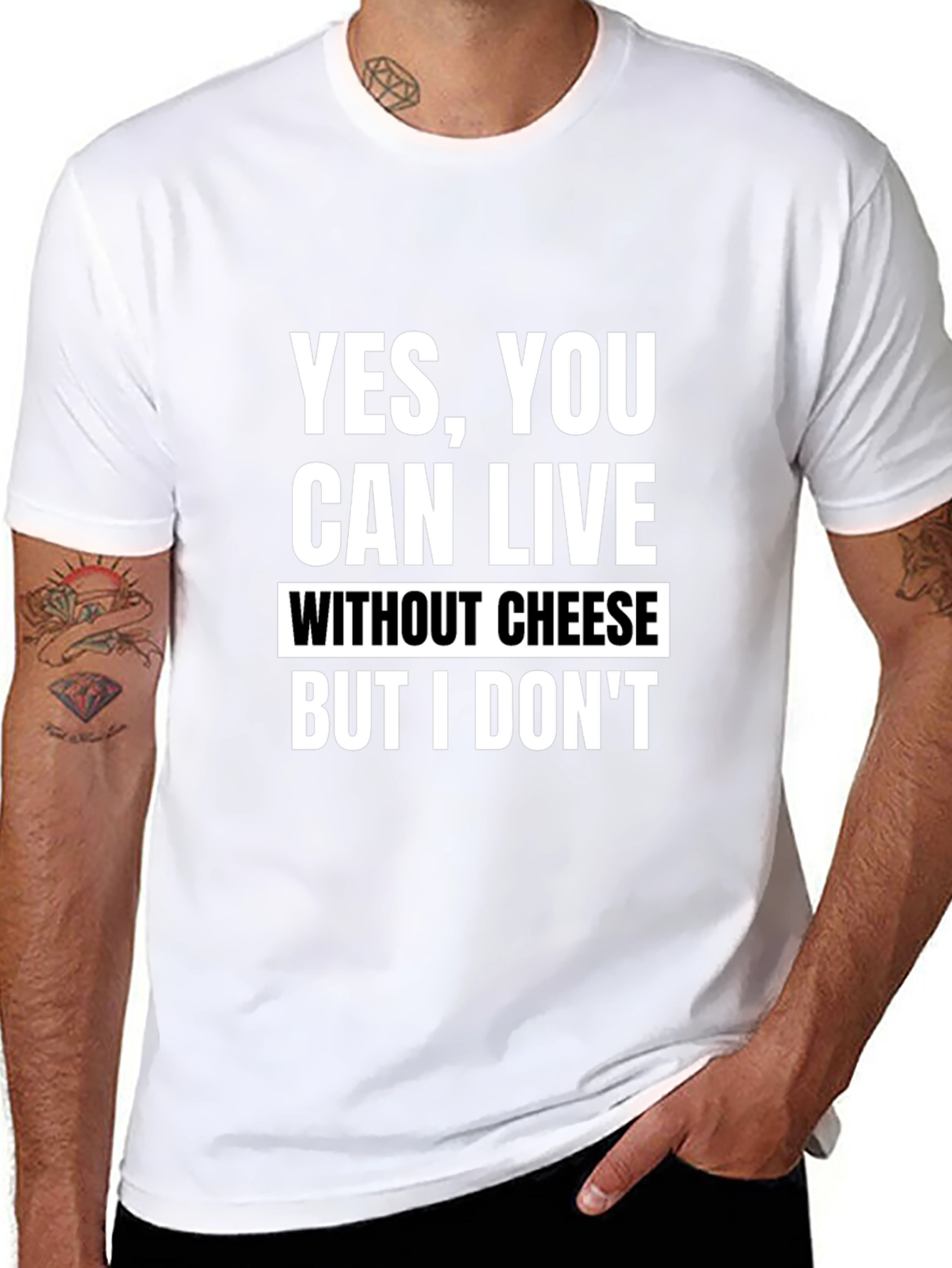 Funny Cheese Lover Black T-Shirt