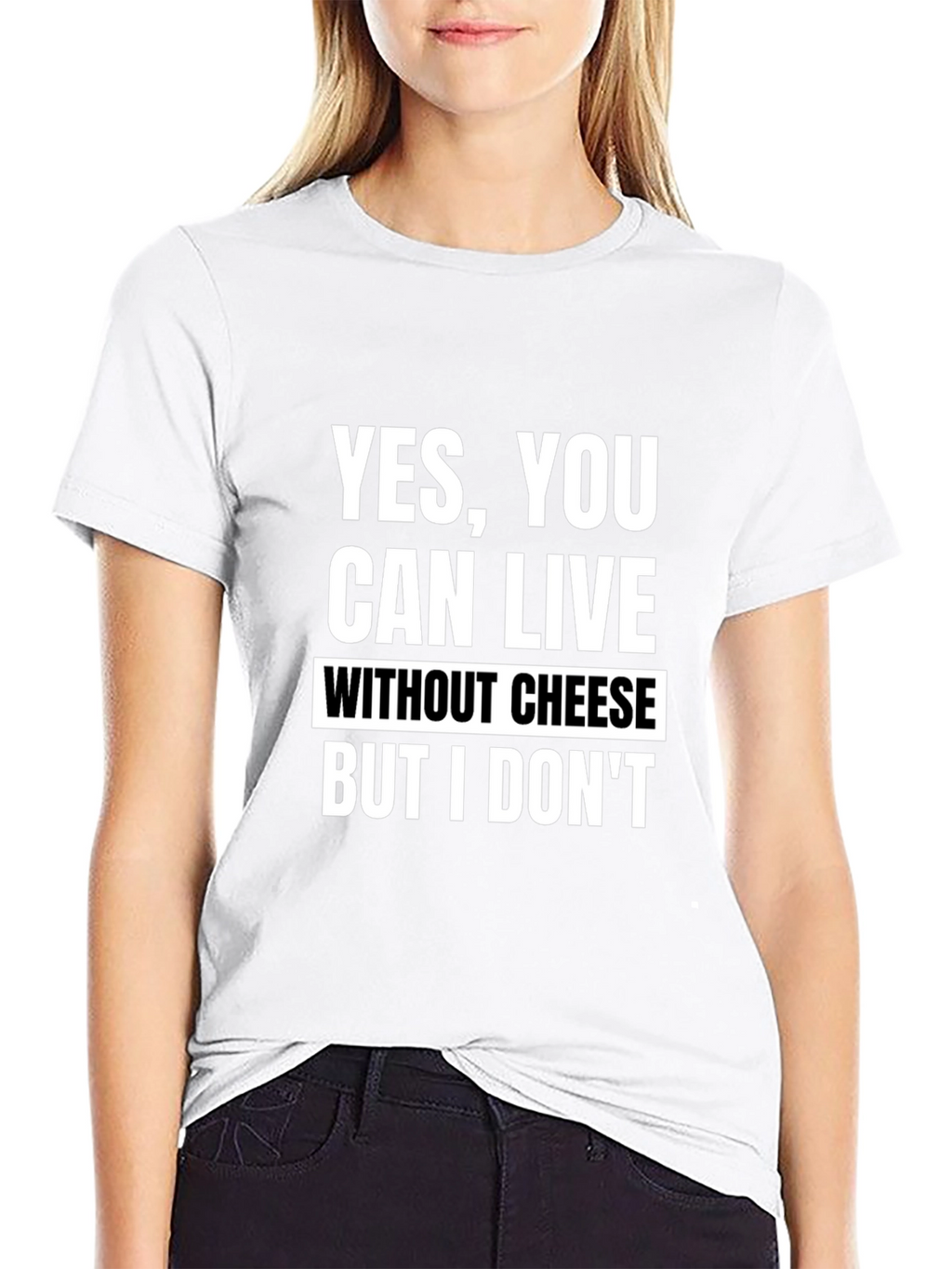 Funny Cheese Lover Black T-Shirt