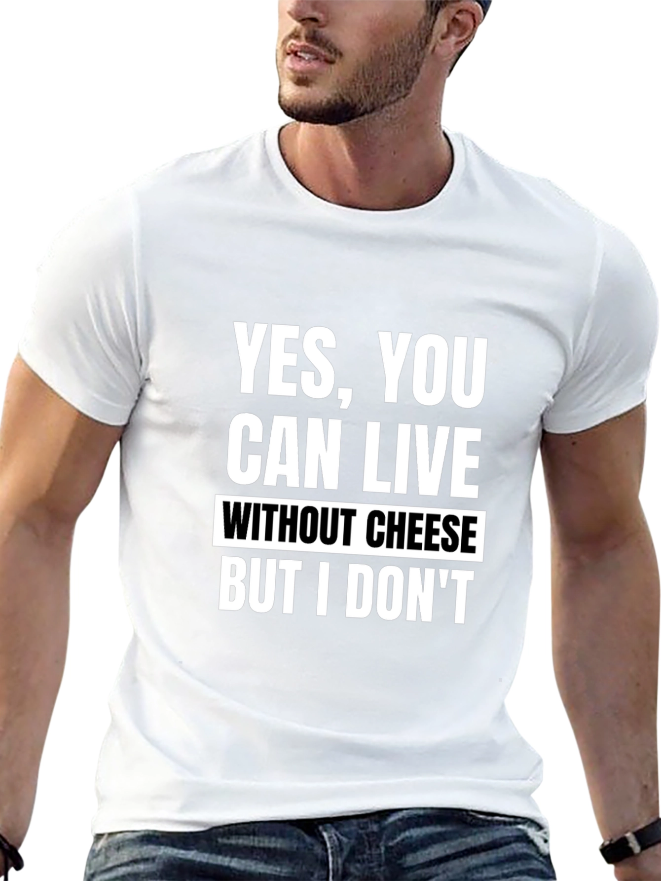 Funny Cheese Lover Black T-Shirt