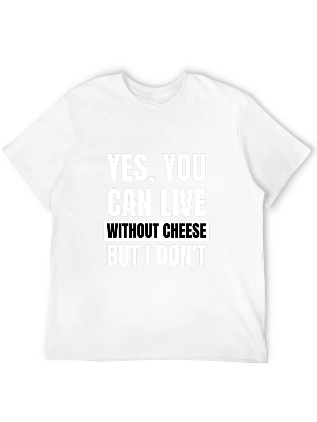 Funny Cheese Lover Black T-Shirt