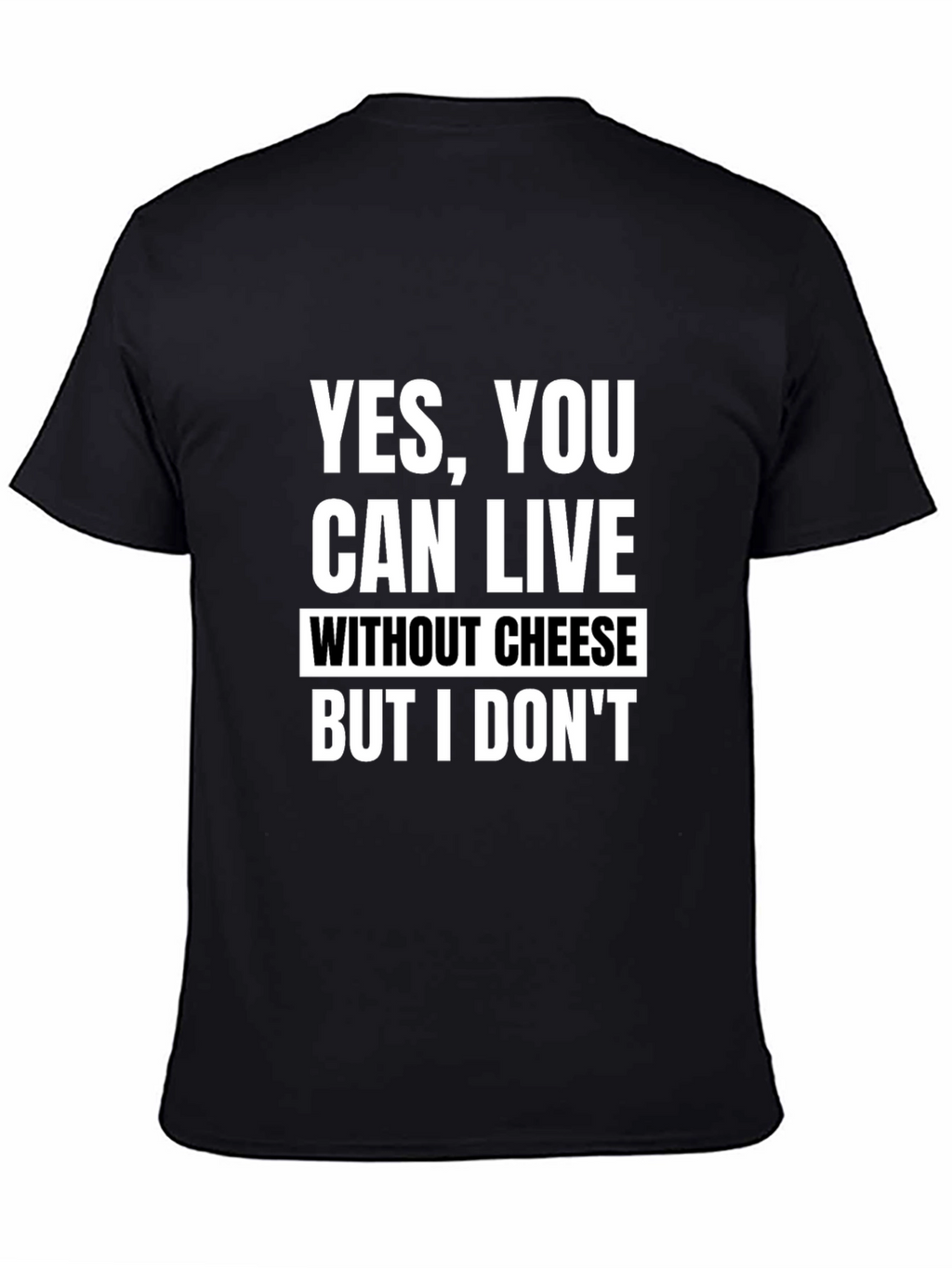 Funny Cheese Lover Black T-Shirt