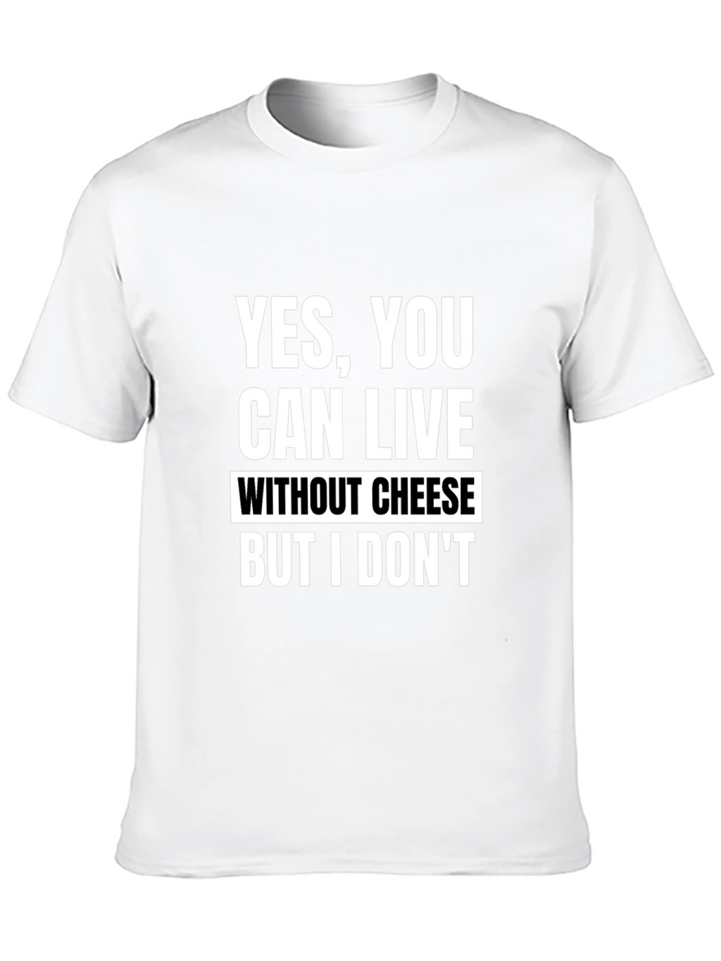 Funny Cheese Lover Black T-Shirt