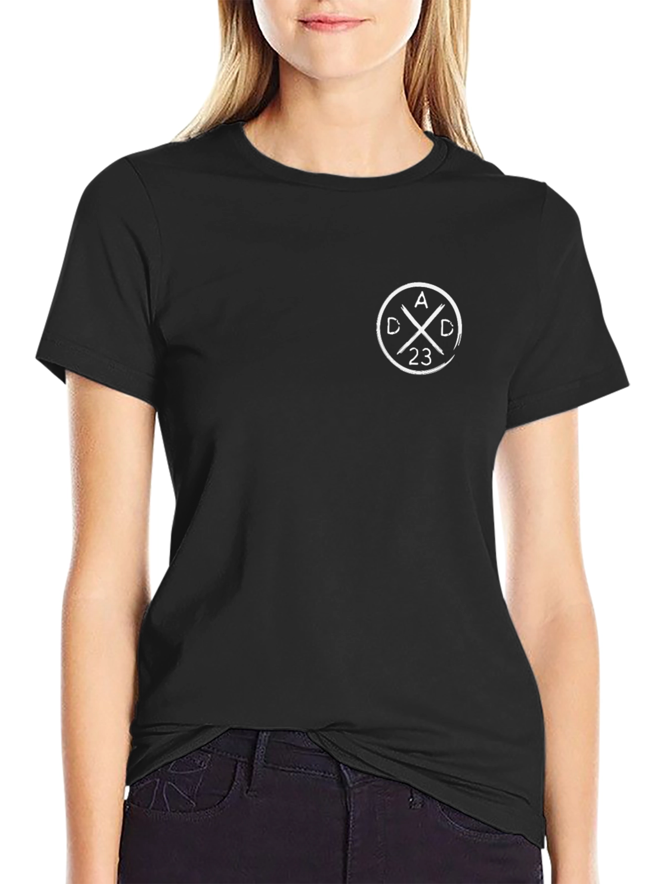 Mens Black Graphic Tee - ADC 23 Circle Logo