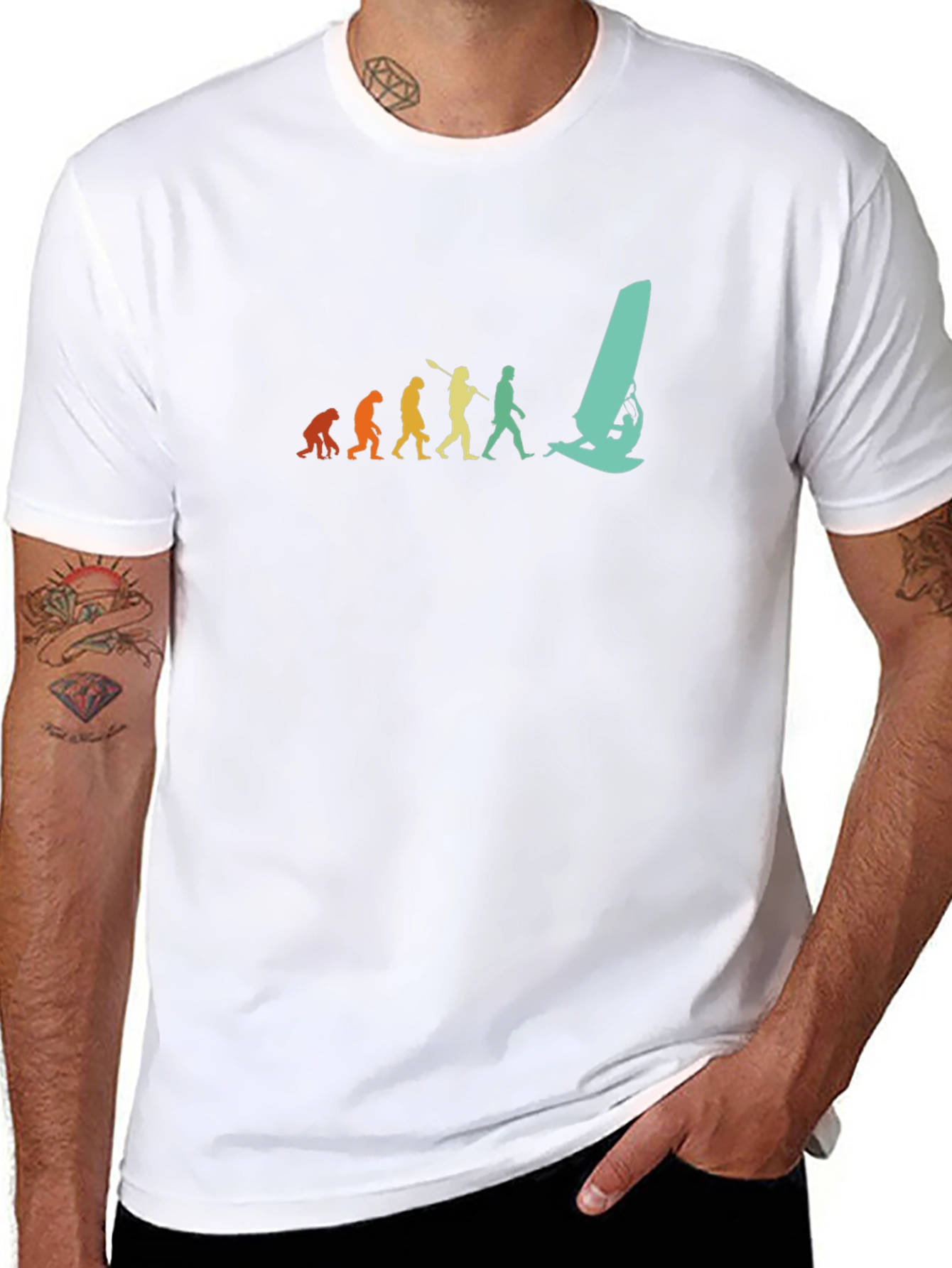 Evolution of Windsurfing Graphic T-Shirt
