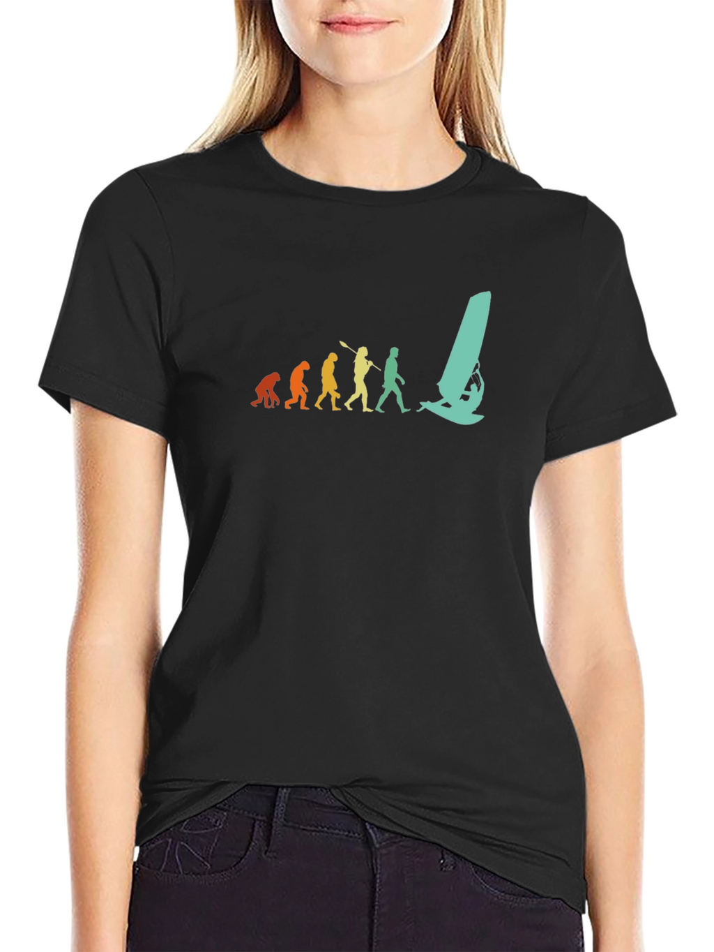 Evolution of Windsurfing Graphic T-Shirt