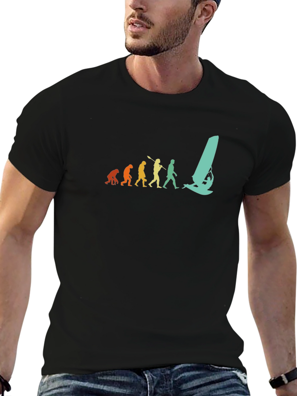 Evolution of Windsurfing Graphic T-Shirt