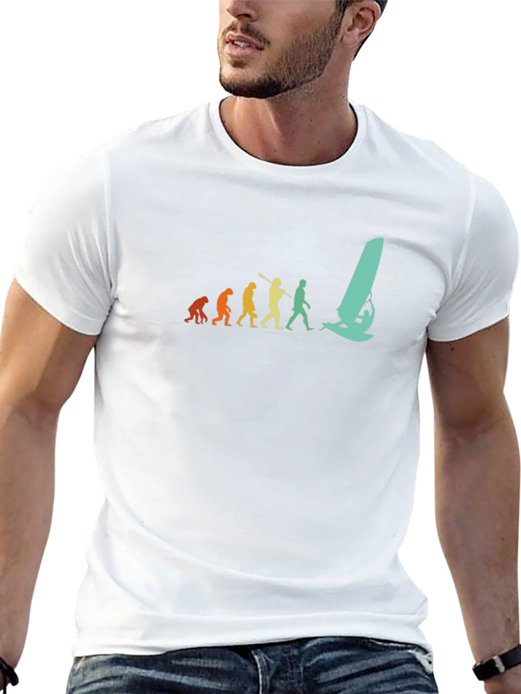 Evolution of Windsurfing Graphic T-Shirt