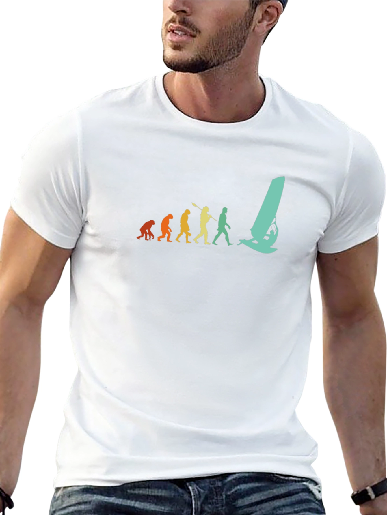 Evolution of Windsurfing Graphic T-Shirt