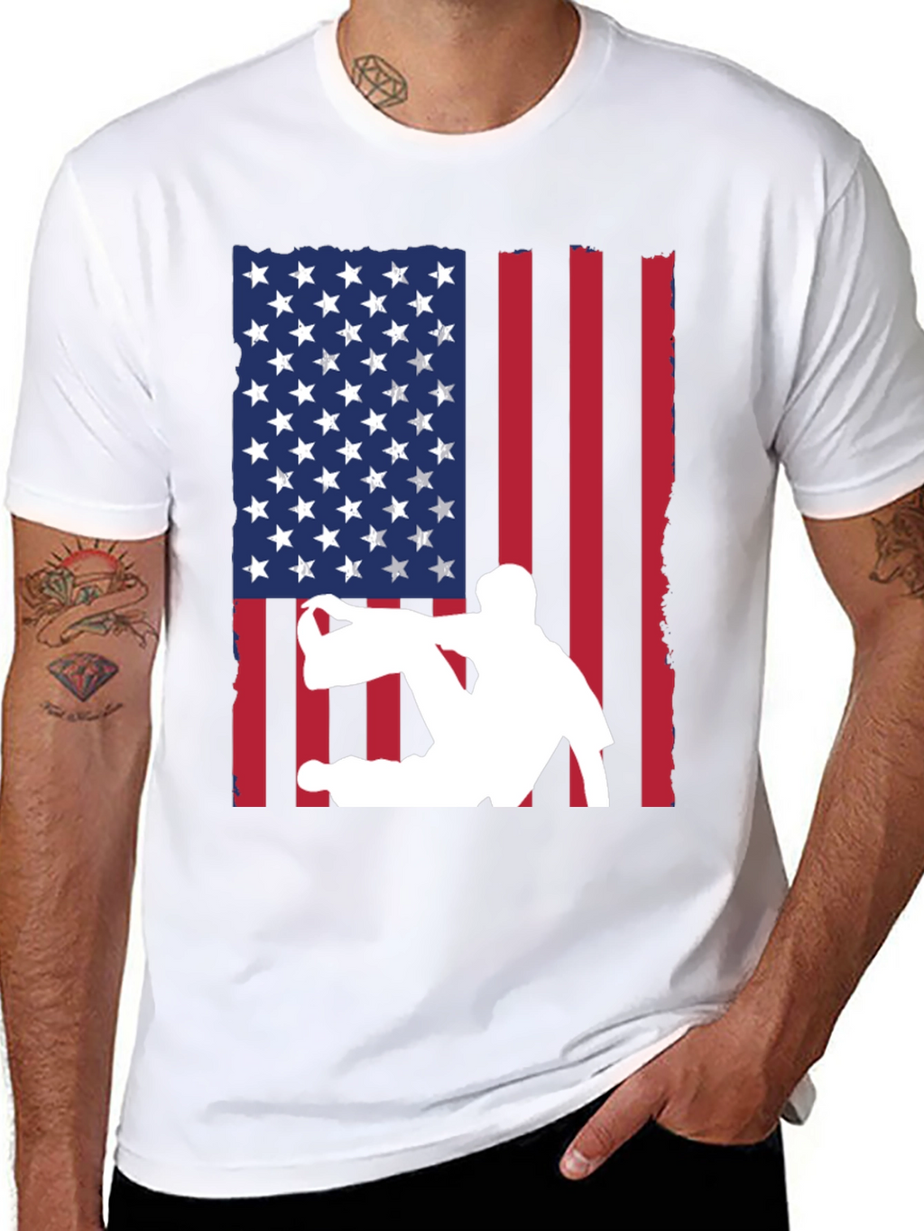 USA Flag Parkour T-Shirt