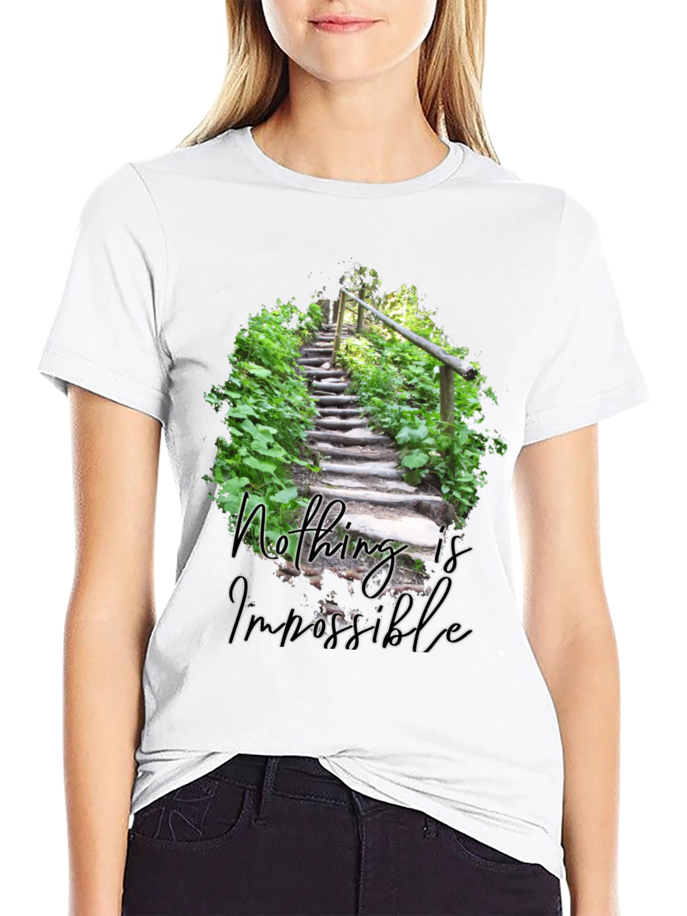 Inspirational Nothing Is Impossible Graphic Tee