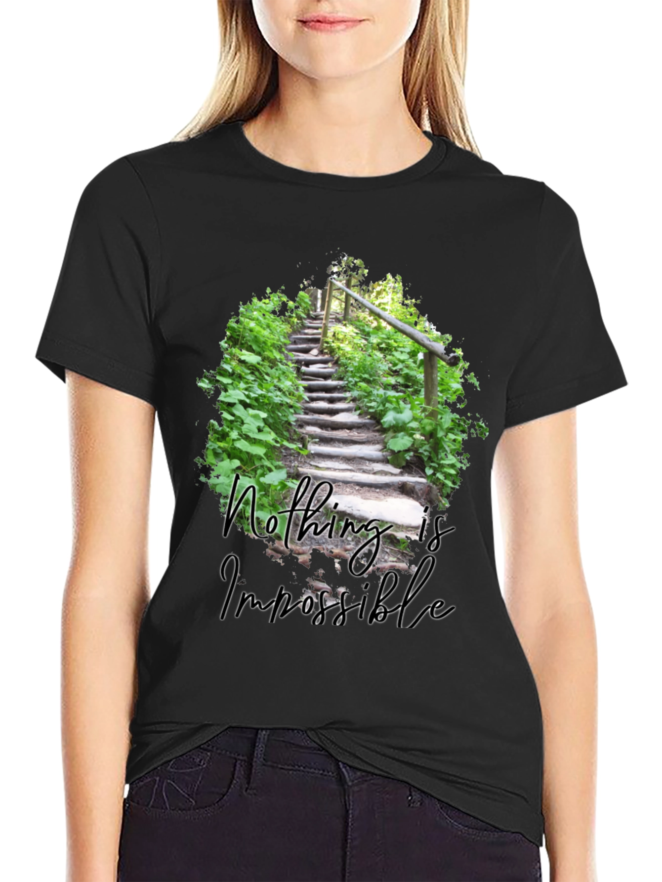 Inspirational Nothing Is Impossible Graphic Tee