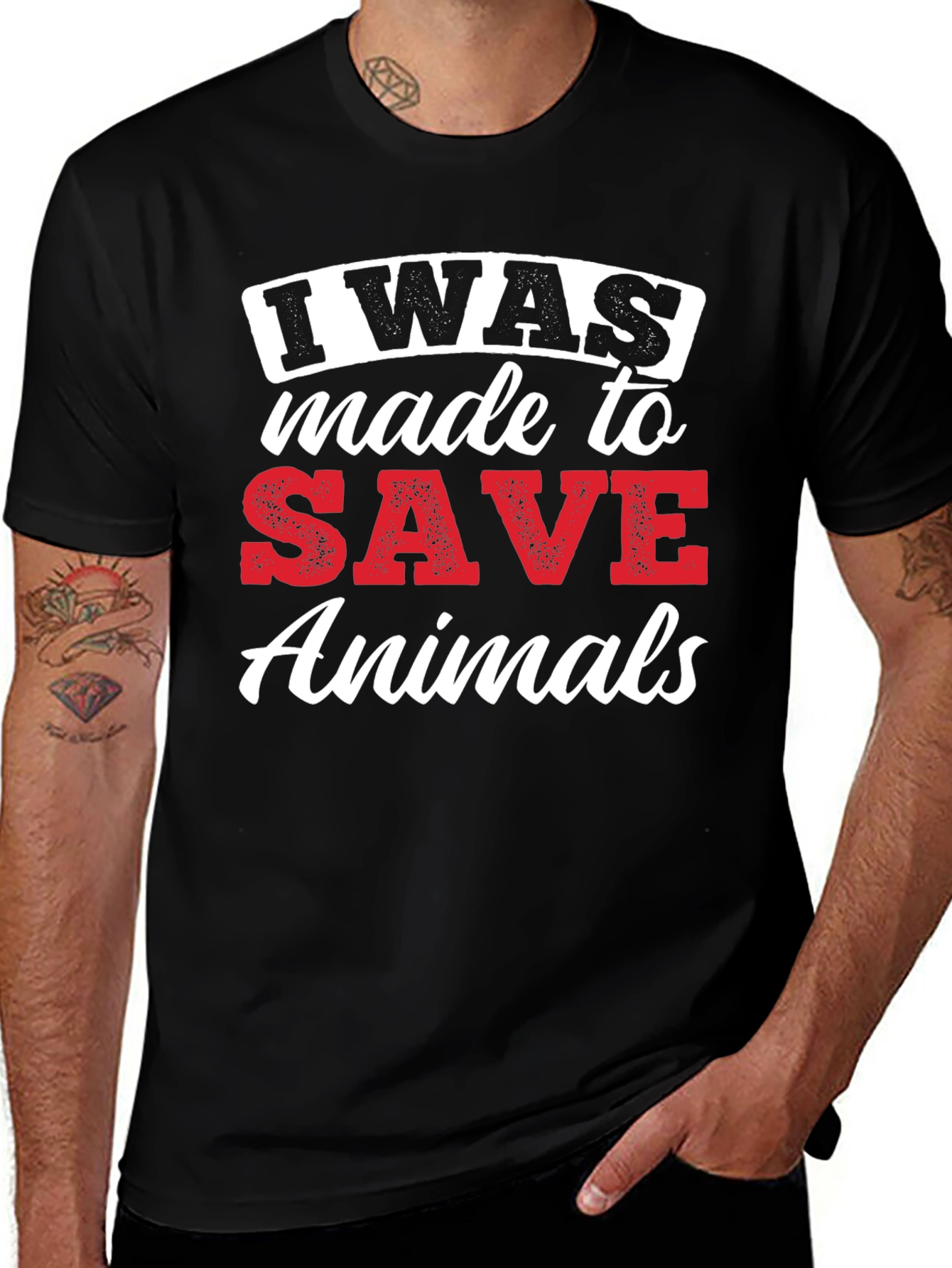 I Was Made To Save Animals Graphic Tee