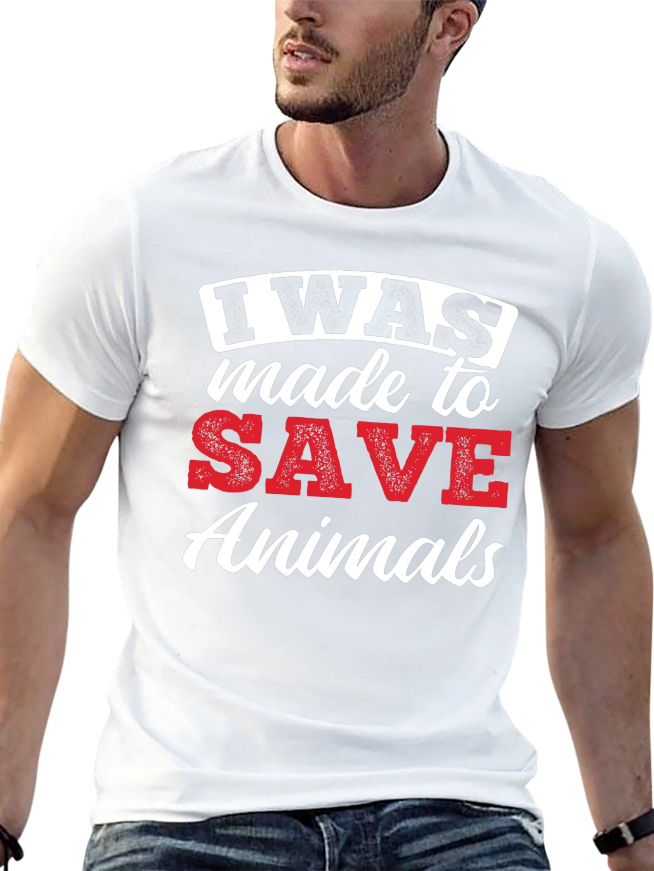 I Was Made To Save Animals Graphic Tee