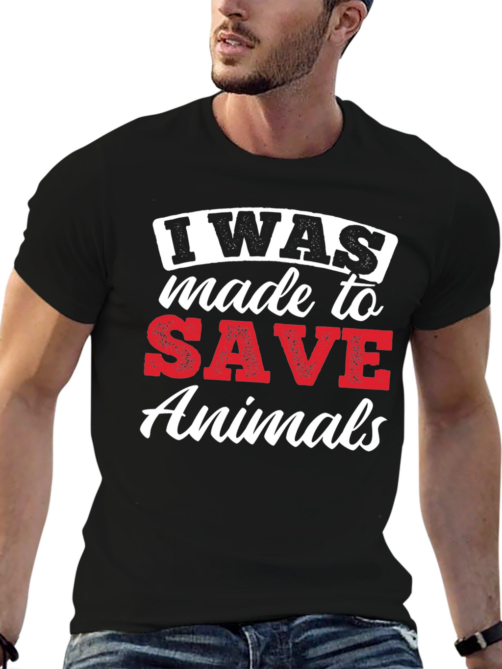 I Was Made To Save Animals Graphic Tee