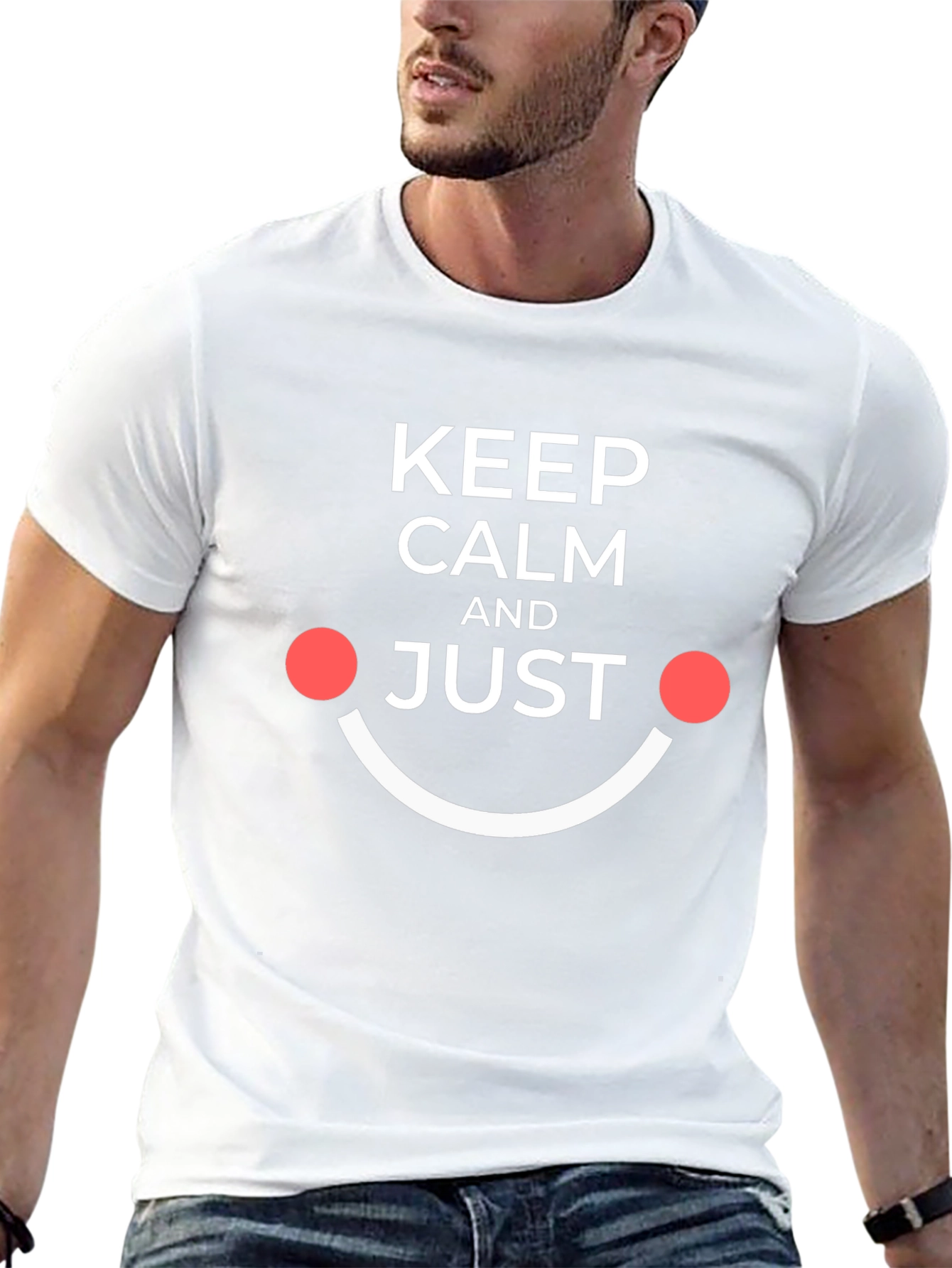 Keep Calm and Just Smile Black Tee