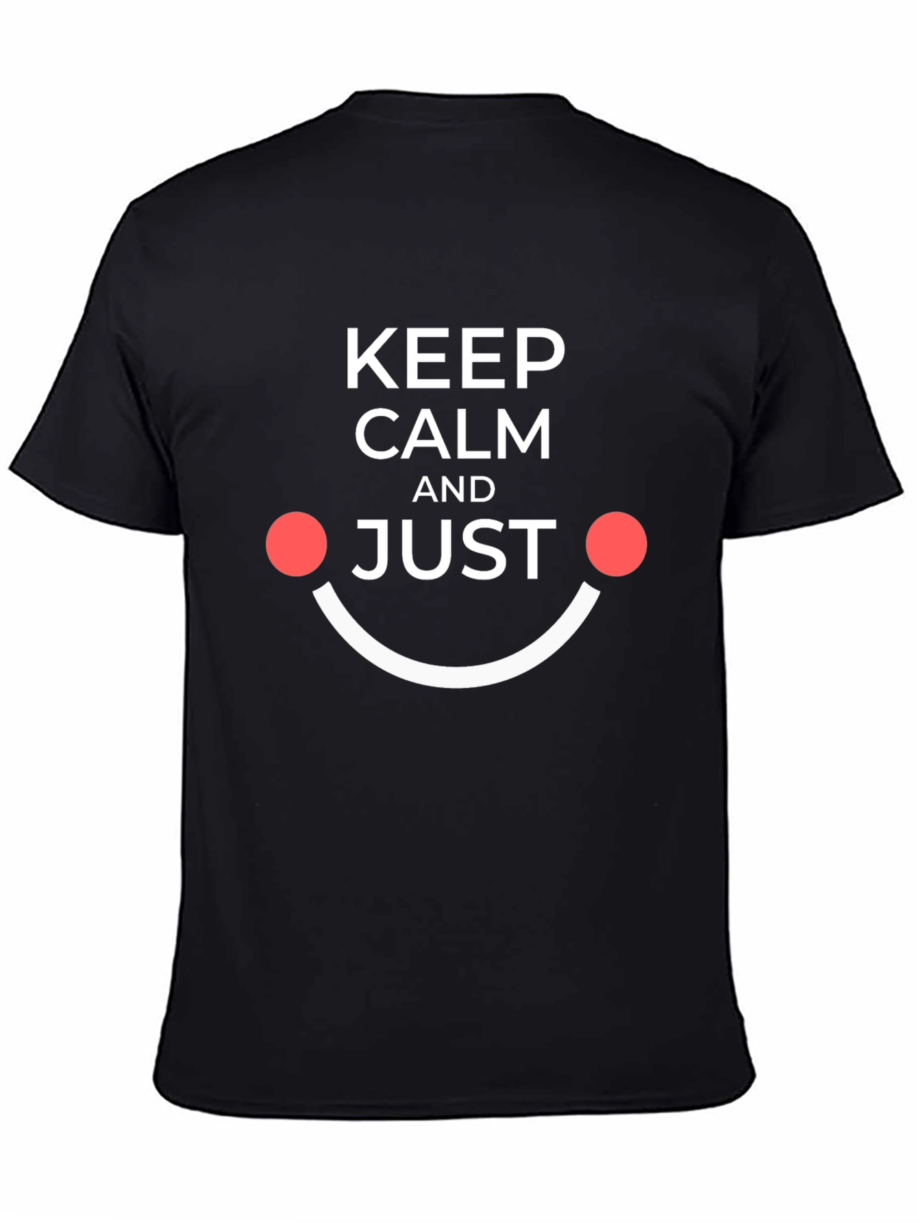 Keep Calm and Just Smile Black Tee