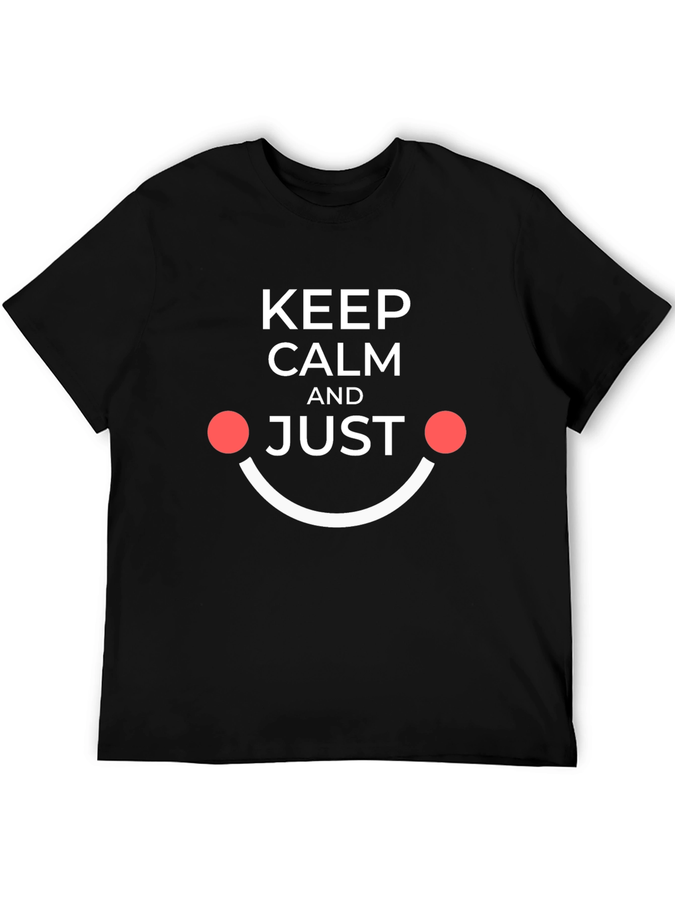 Keep Calm and Just Smile Black Tee