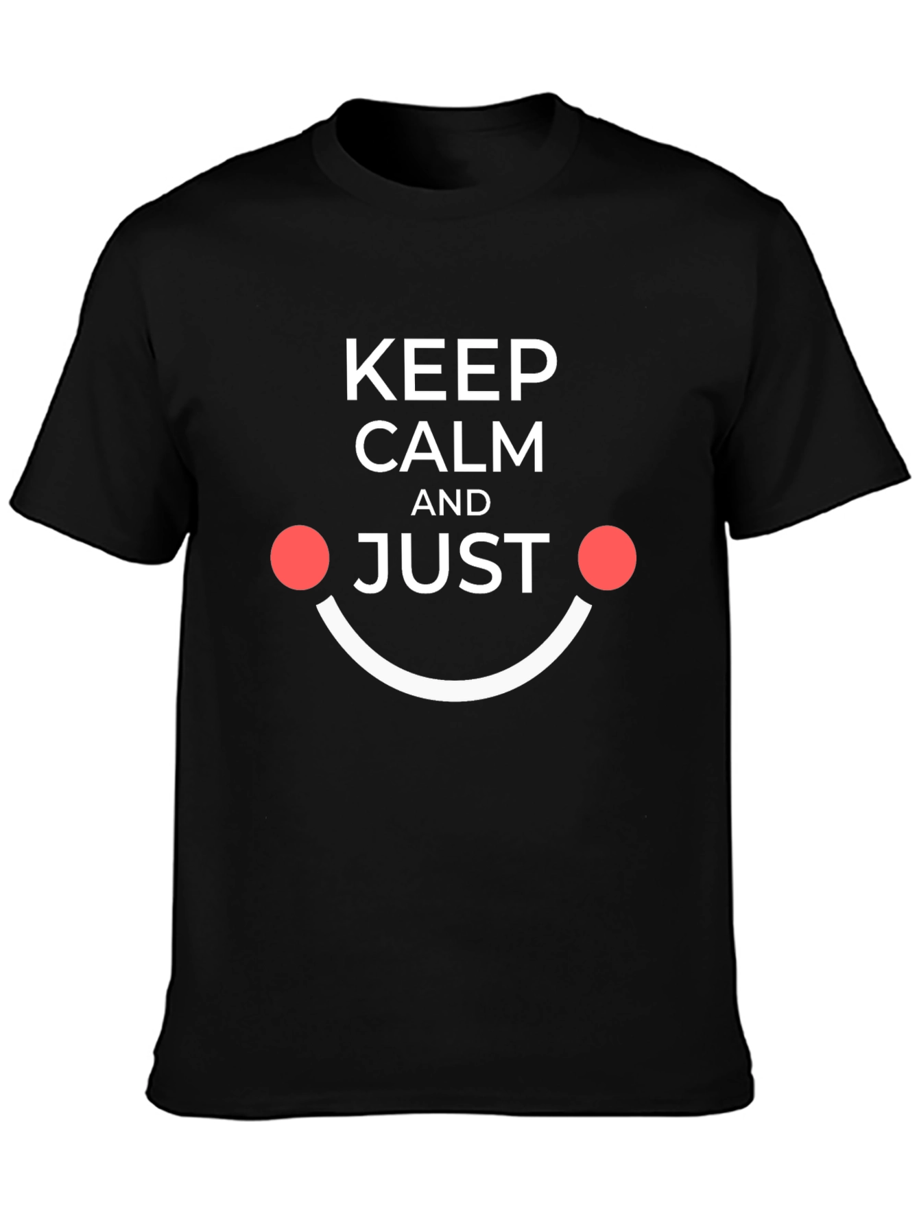 Keep Calm and Just Smile Black Tee