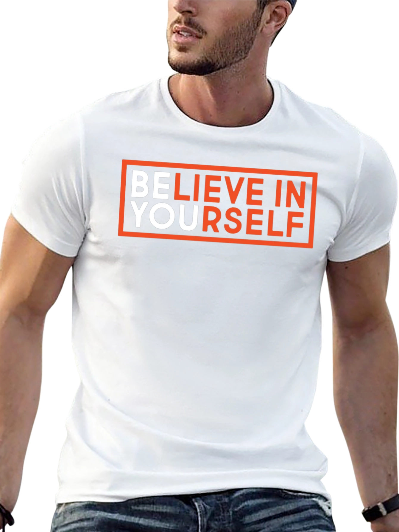 Believe In Yourself Black Graphic Tee