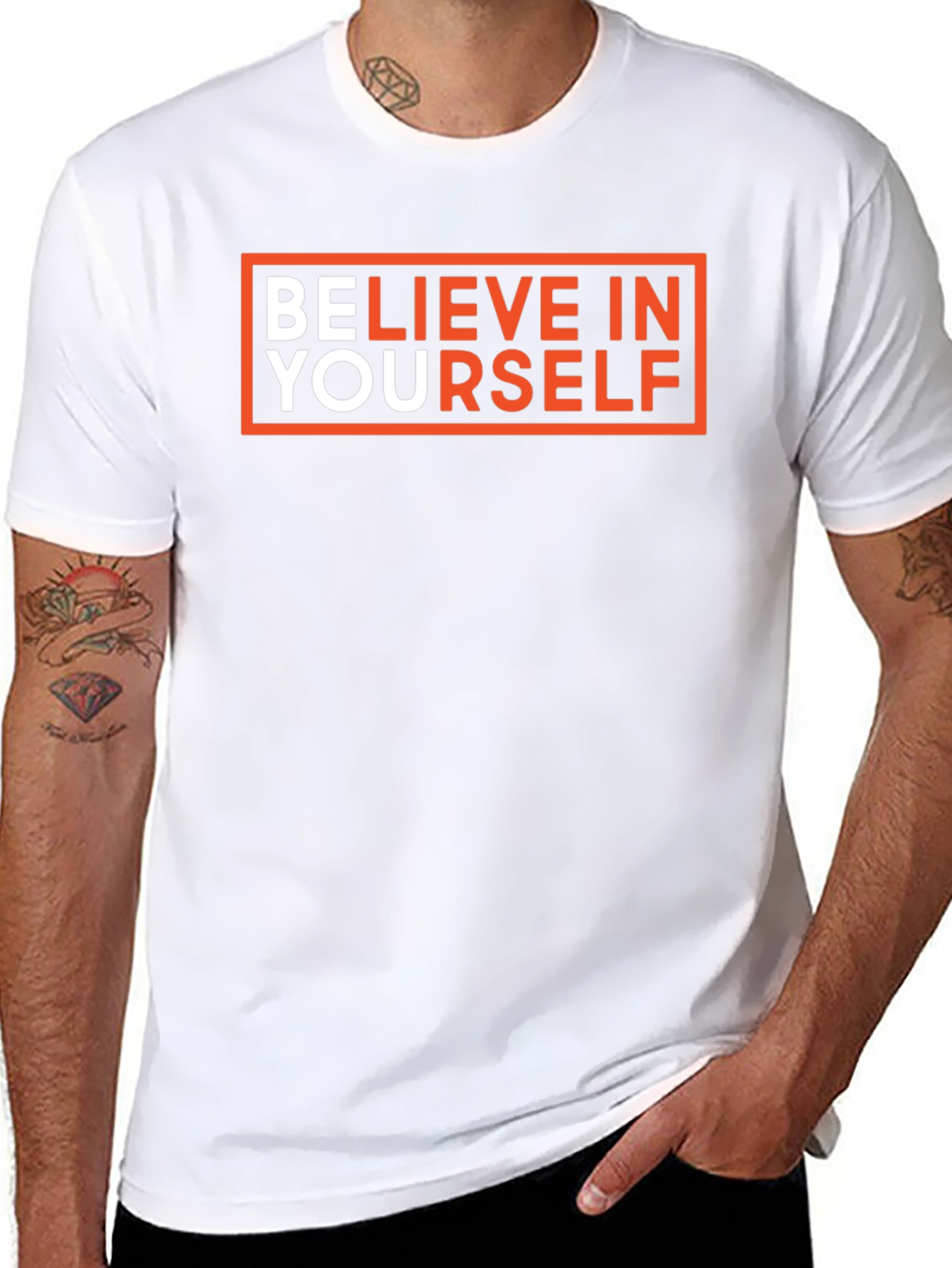 Believe In Yourself Black Graphic Tee