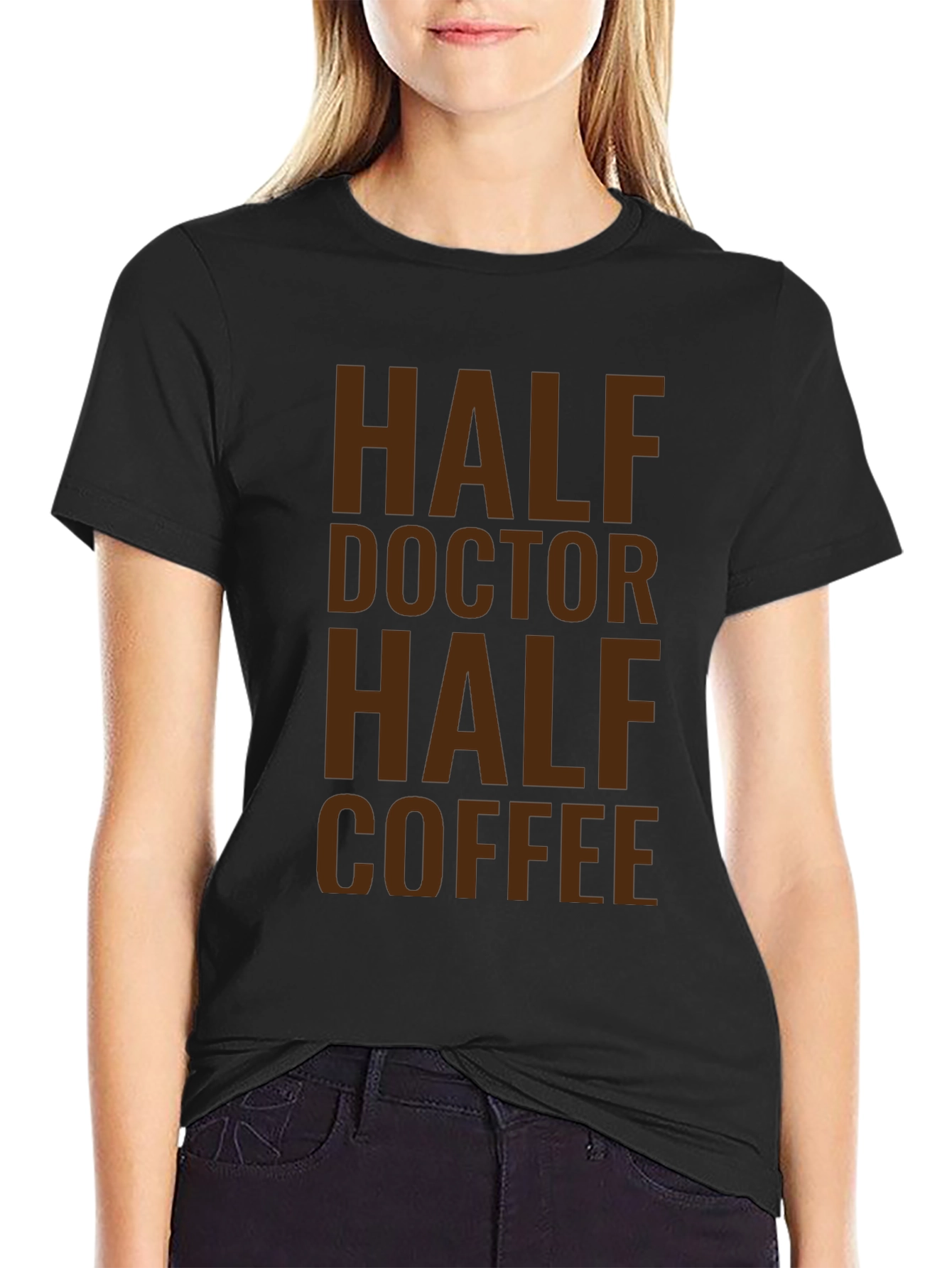 Half Doctor Half Coffee Graphic T-Shirt