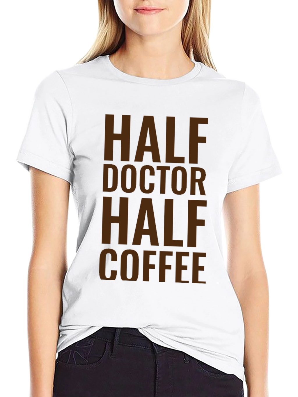 Half Doctor Half Coffee Graphic T-Shirt