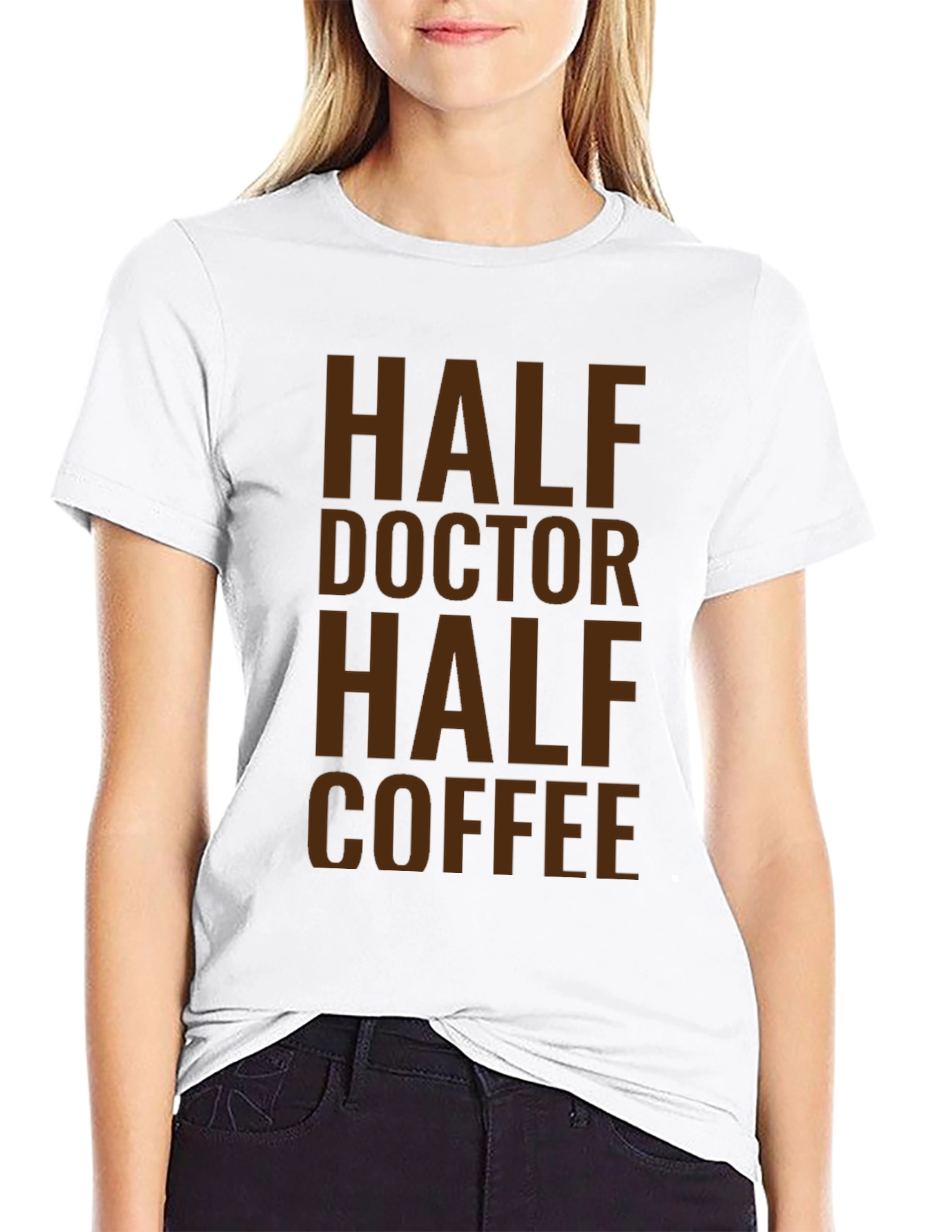 Half Doctor Half Coffee Graphic T-Shirt