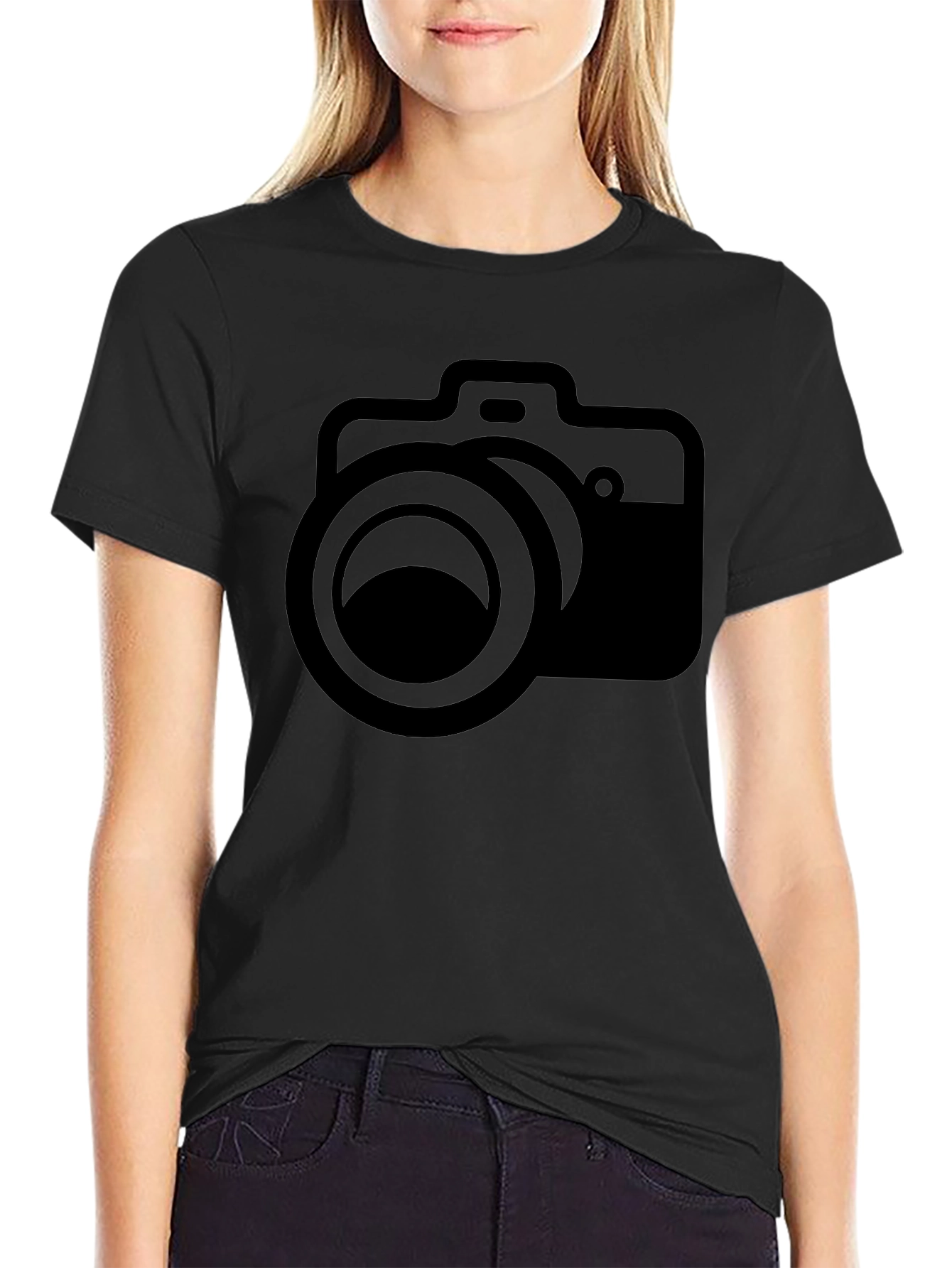 Camera Graphic Black T-Shirt - Photographer Apparel