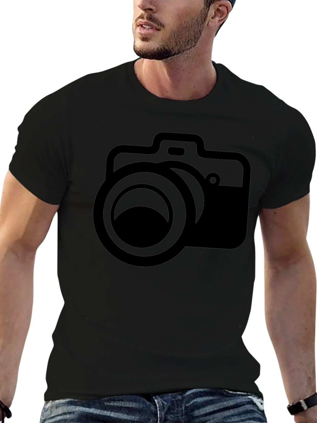 Camera Graphic Black T-Shirt - Photographer Apparel