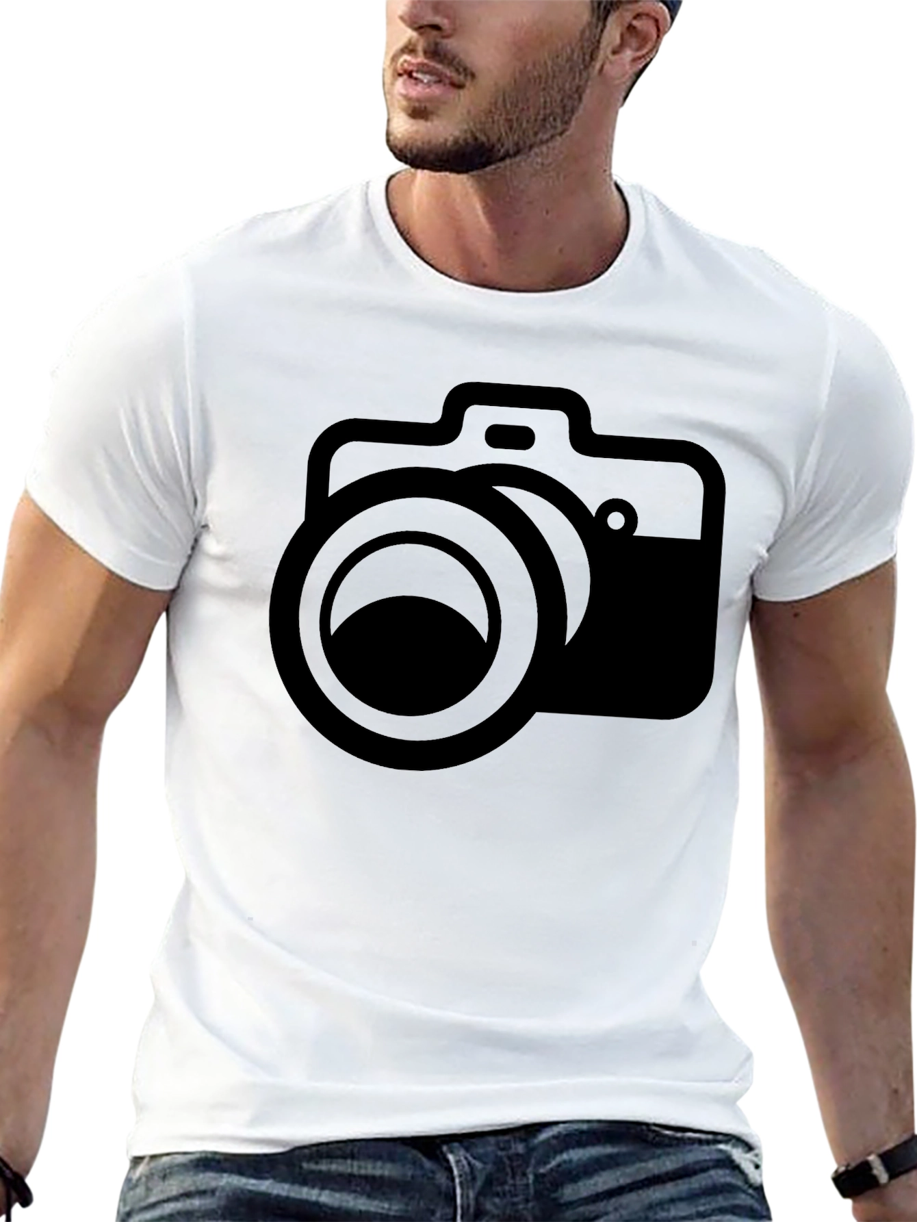 Camera Graphic Black T-Shirt - Photographer Apparel