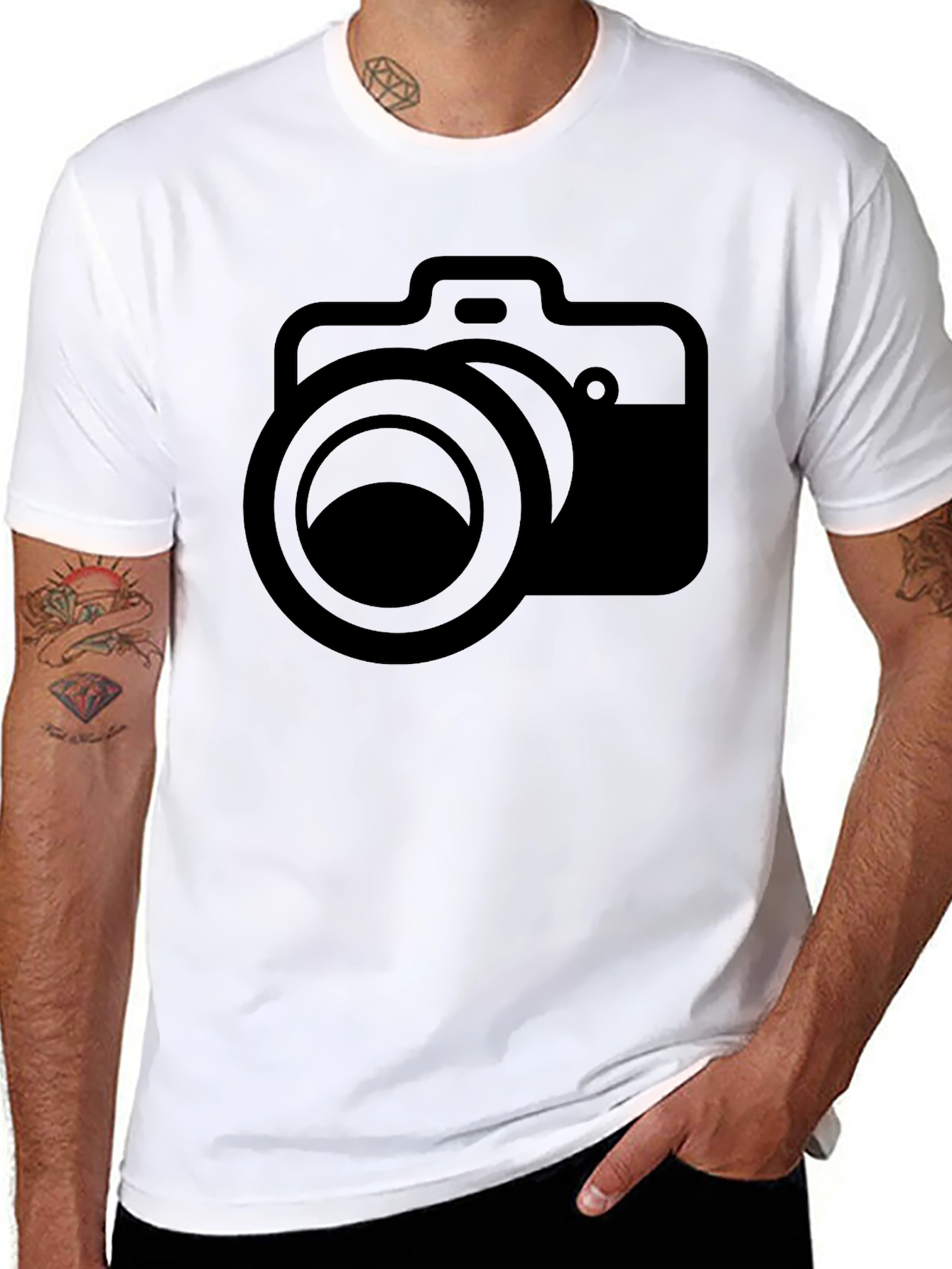 Camera Graphic Black T-Shirt - Photographer Apparel