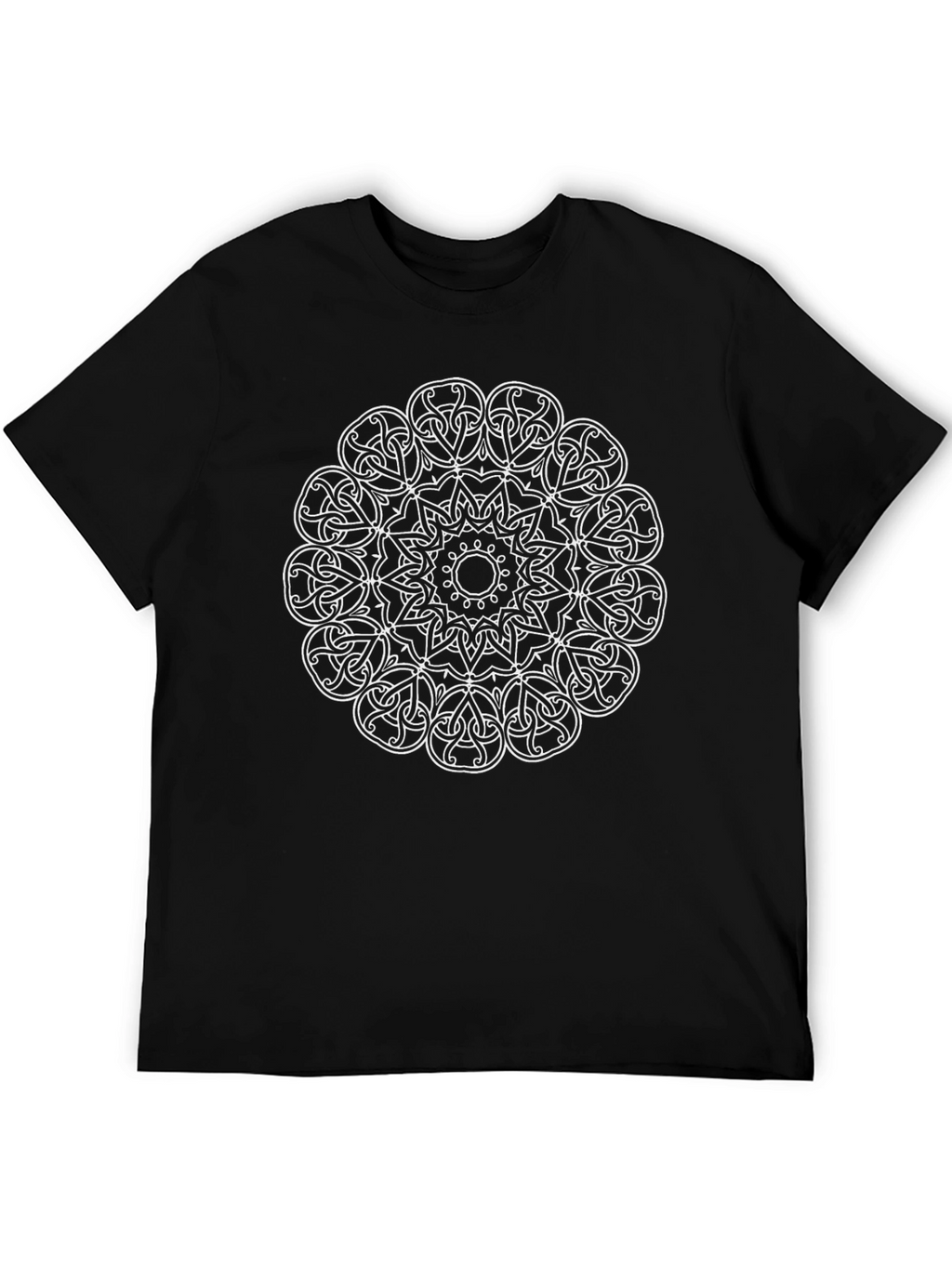 Mandala Graphic Print Black T-Shirt