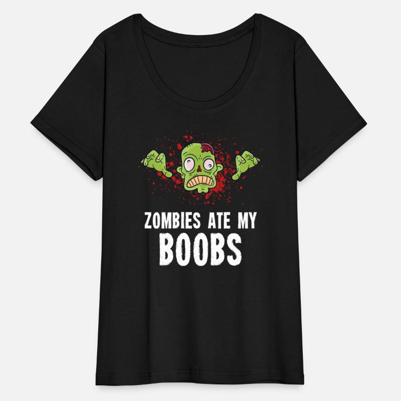 Zombies Ate My Boobs Breast Cancer Awareness Funny