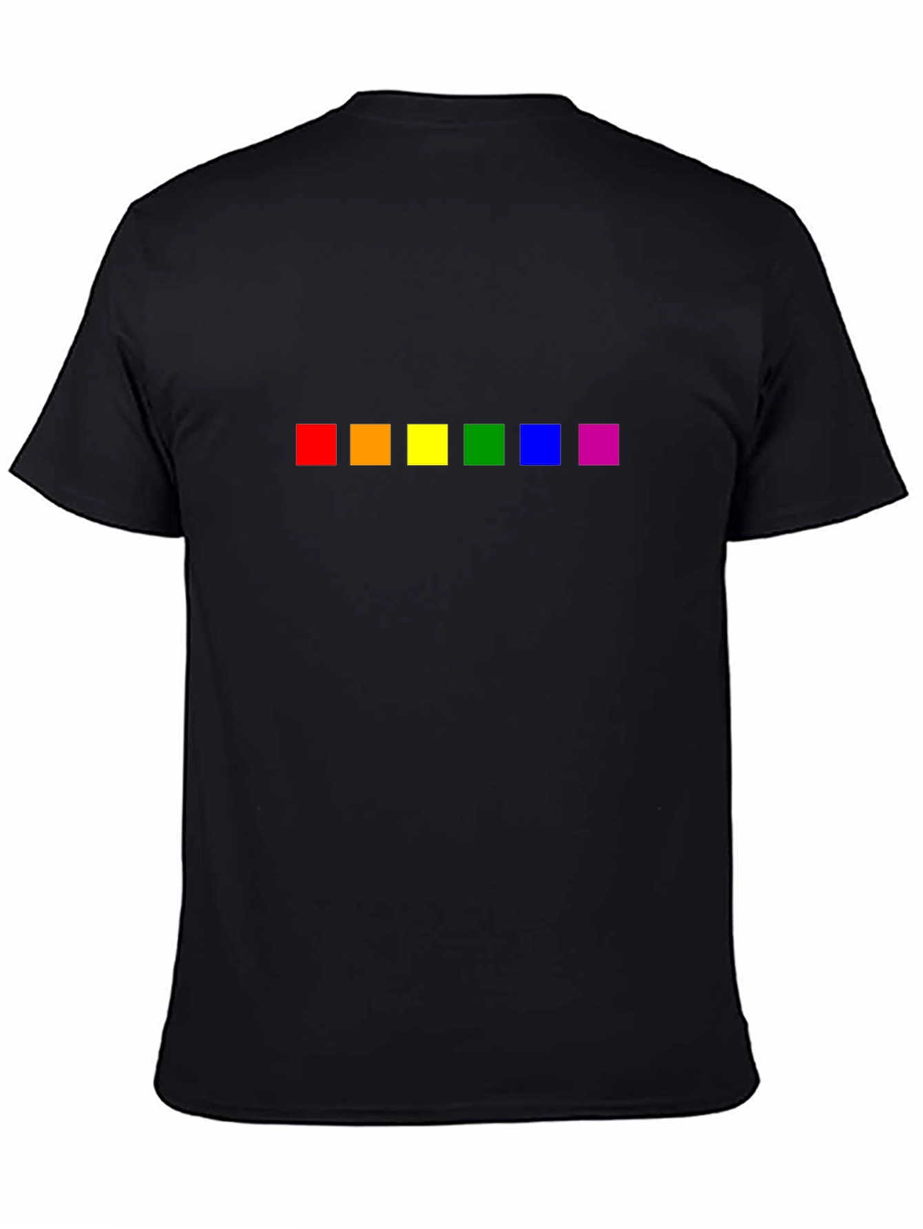 Pride Rainbow Squares Black T-Shirt