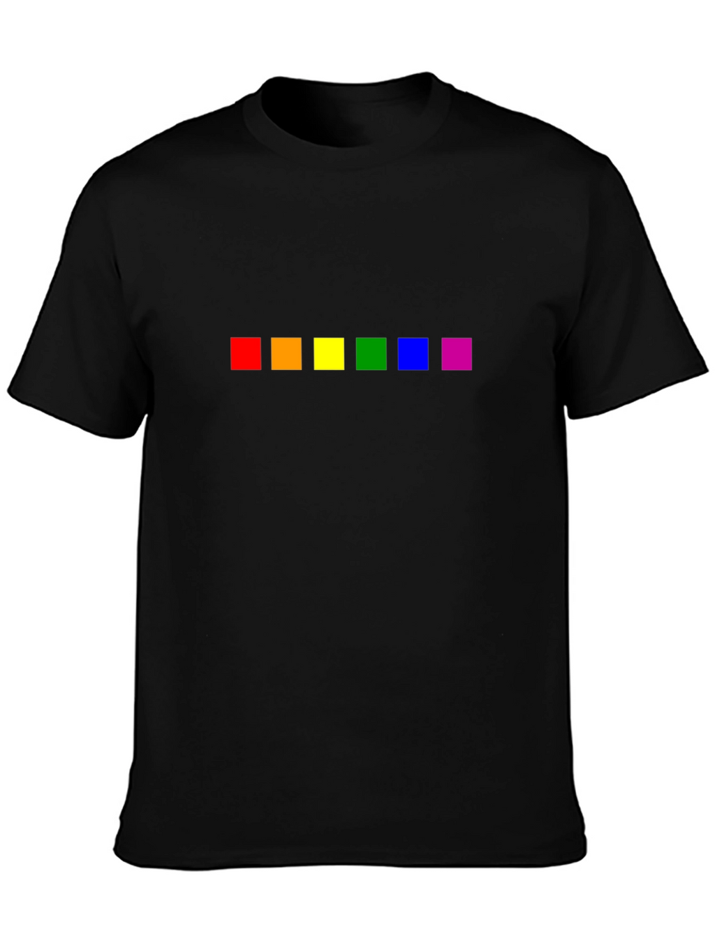 Pride Rainbow Squares Black T-Shirt