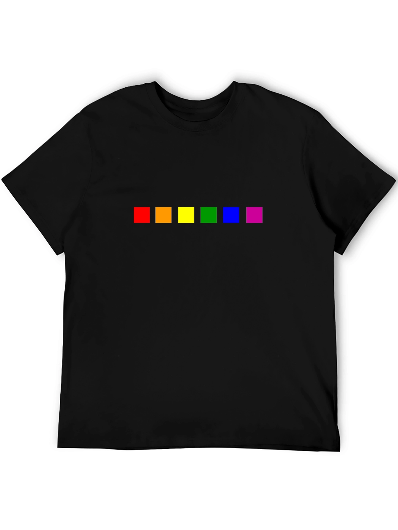 Pride Rainbow Squares Black T-Shirt